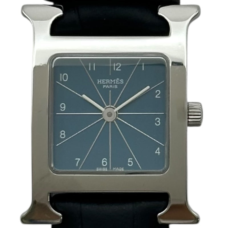 エルメス HERMES Hウォッチ HH1.210 ブルー ステンレススチール