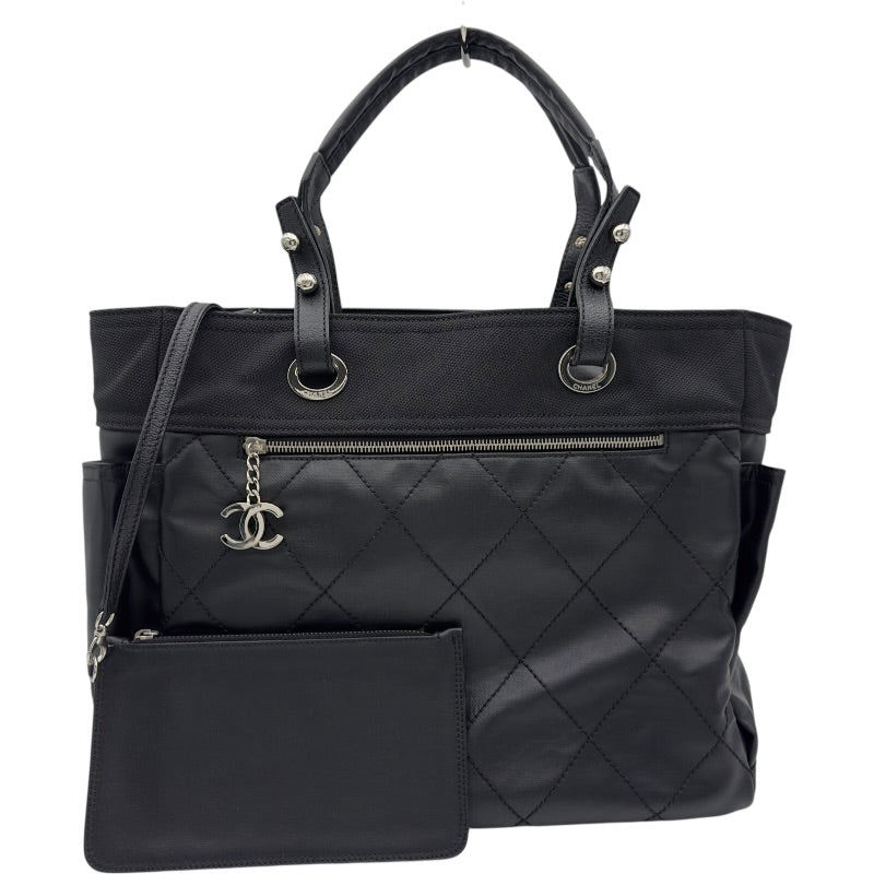 美品 CHANEL パリビアリッツ トートバッグ ギャランティカードあり シャネル CHANEL パリビアリッツトートGM A34210 12番台 ブラック
