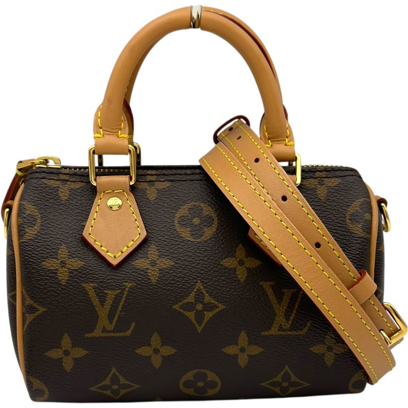 ルイ・ヴィトン LOUIS VUITTON ナノ・スピーディ M81085 ブラウン 
