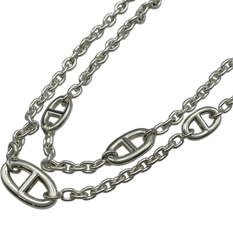 エルメス HERMES シェーヌダンクルファランドールネックレス シルバー
