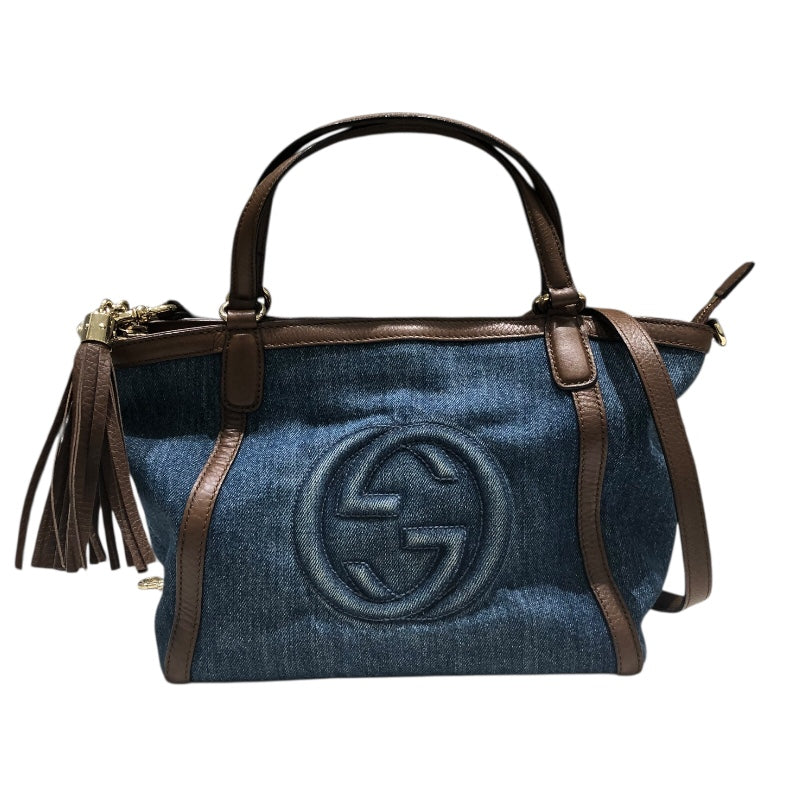 グッチ GUCCI ソーホー デニムトートバッグ 369176 ブルー デニム
