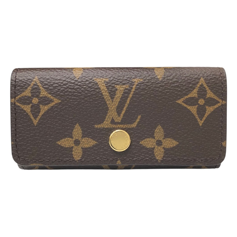 ルイ・ヴィトン LOUIS VUITTON ミュルティクレ4 M64054 ノワール モノグラム・マヒナ ユニセックス キーケース