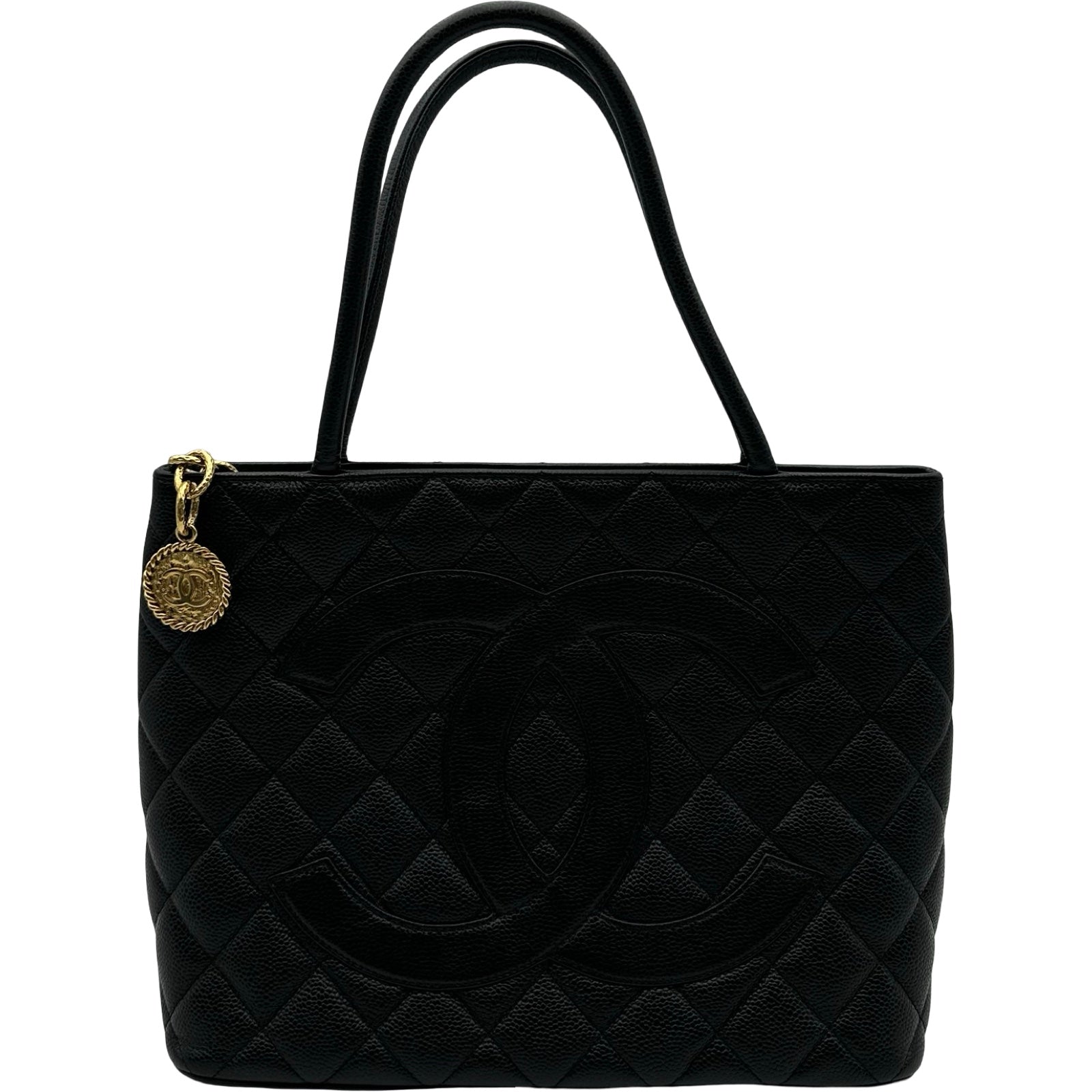 シャネル CHANEL 復刻トート A01804 7番台 ブラック ゴールド金具 