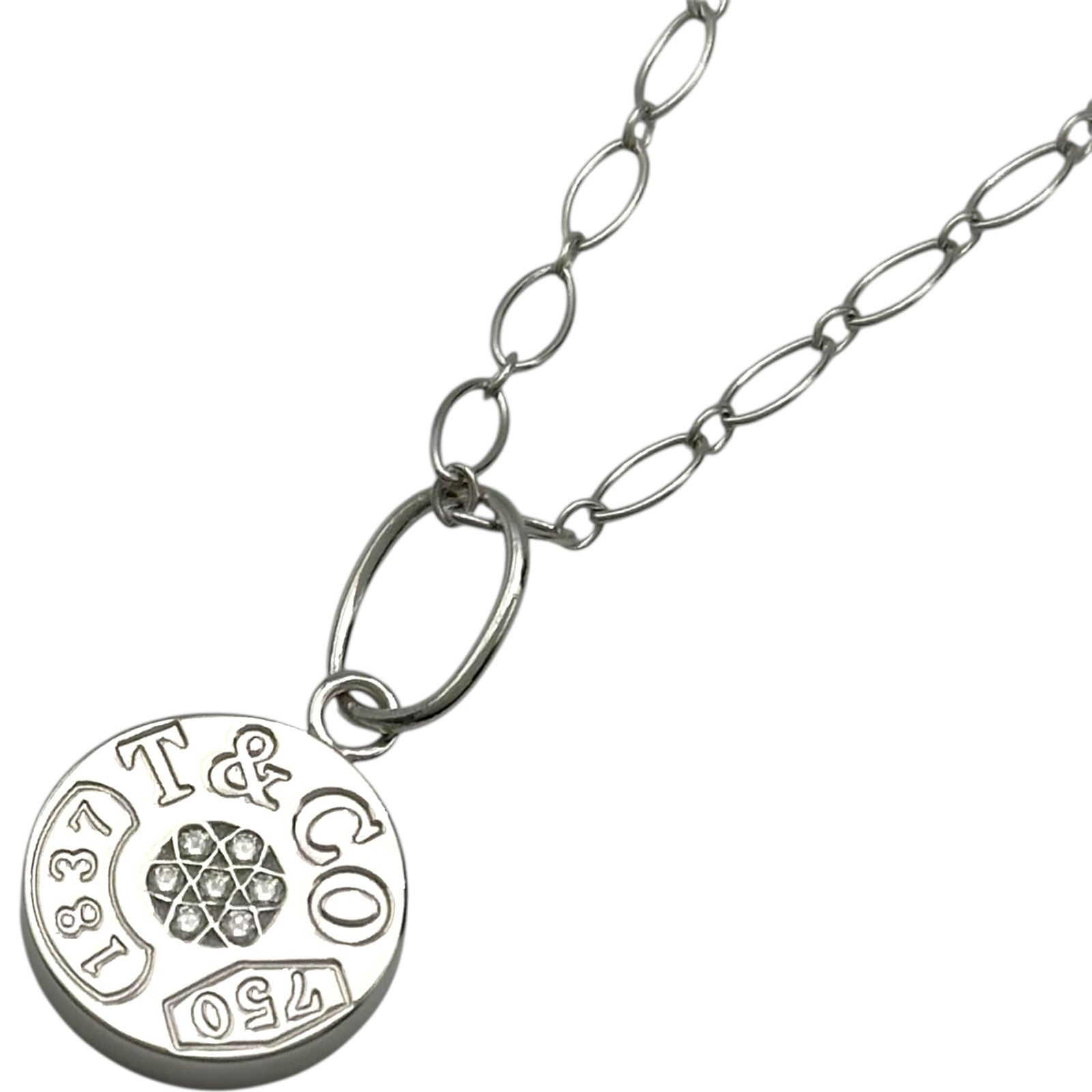 ティファニー TIFFANY＆CO 1837サークルダイヤネックレス ホワイト 