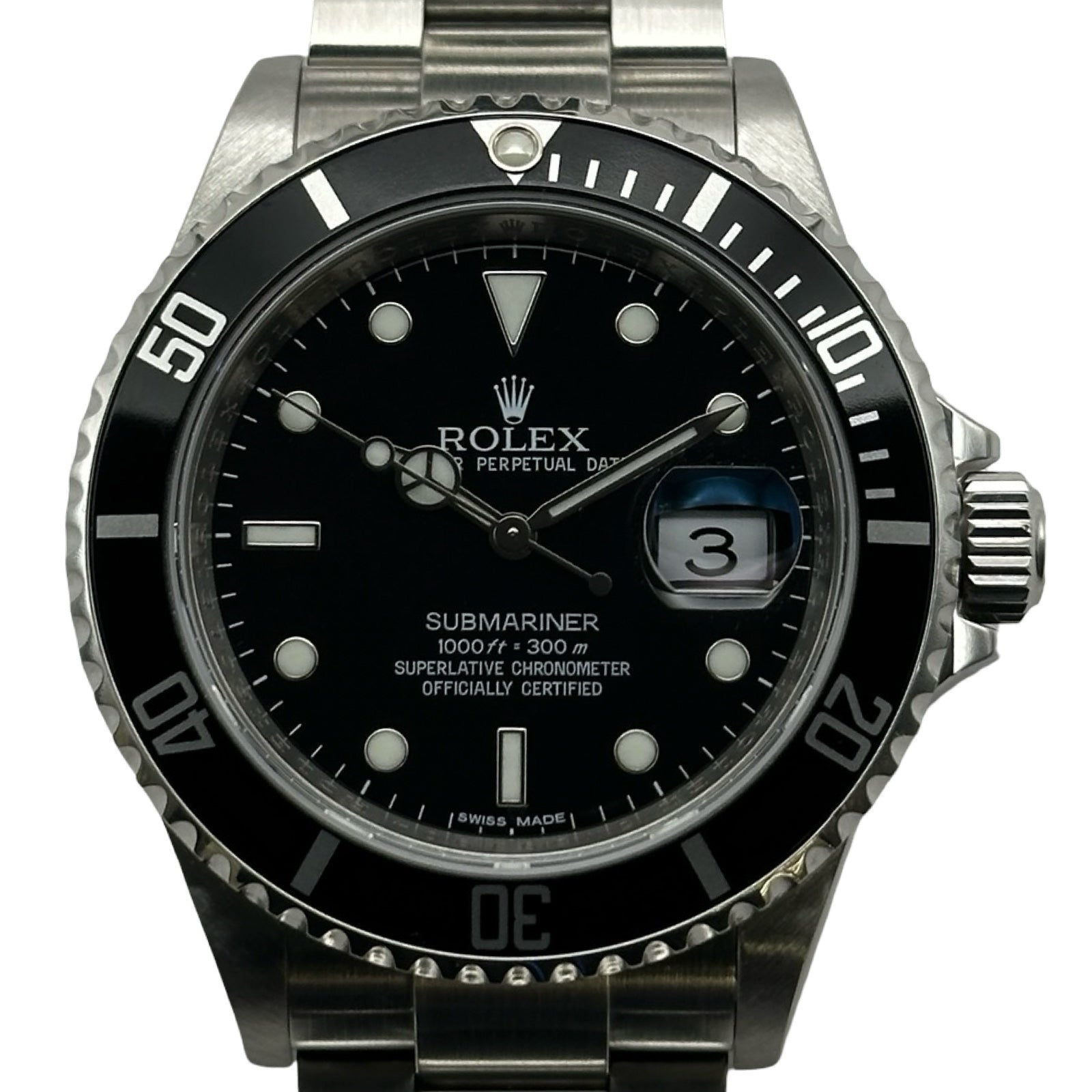 ロレックス ROLEX サブマリーナ 16610 ブラック ステンレススチール 
