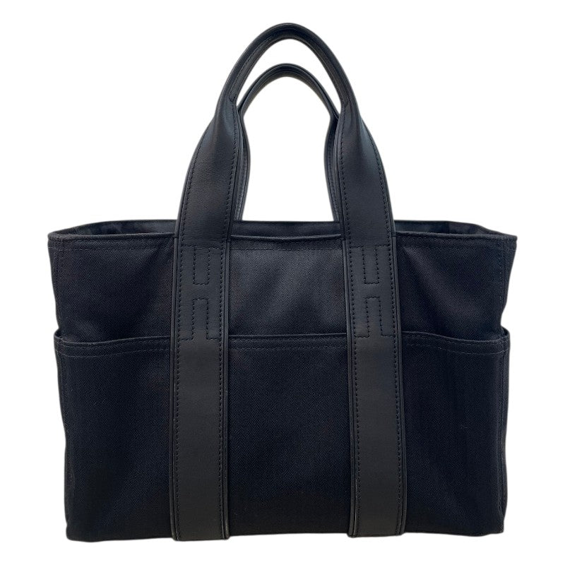 エルメス HERMES アカプルコPM ブラック ナイロンキャンバス ユニ 