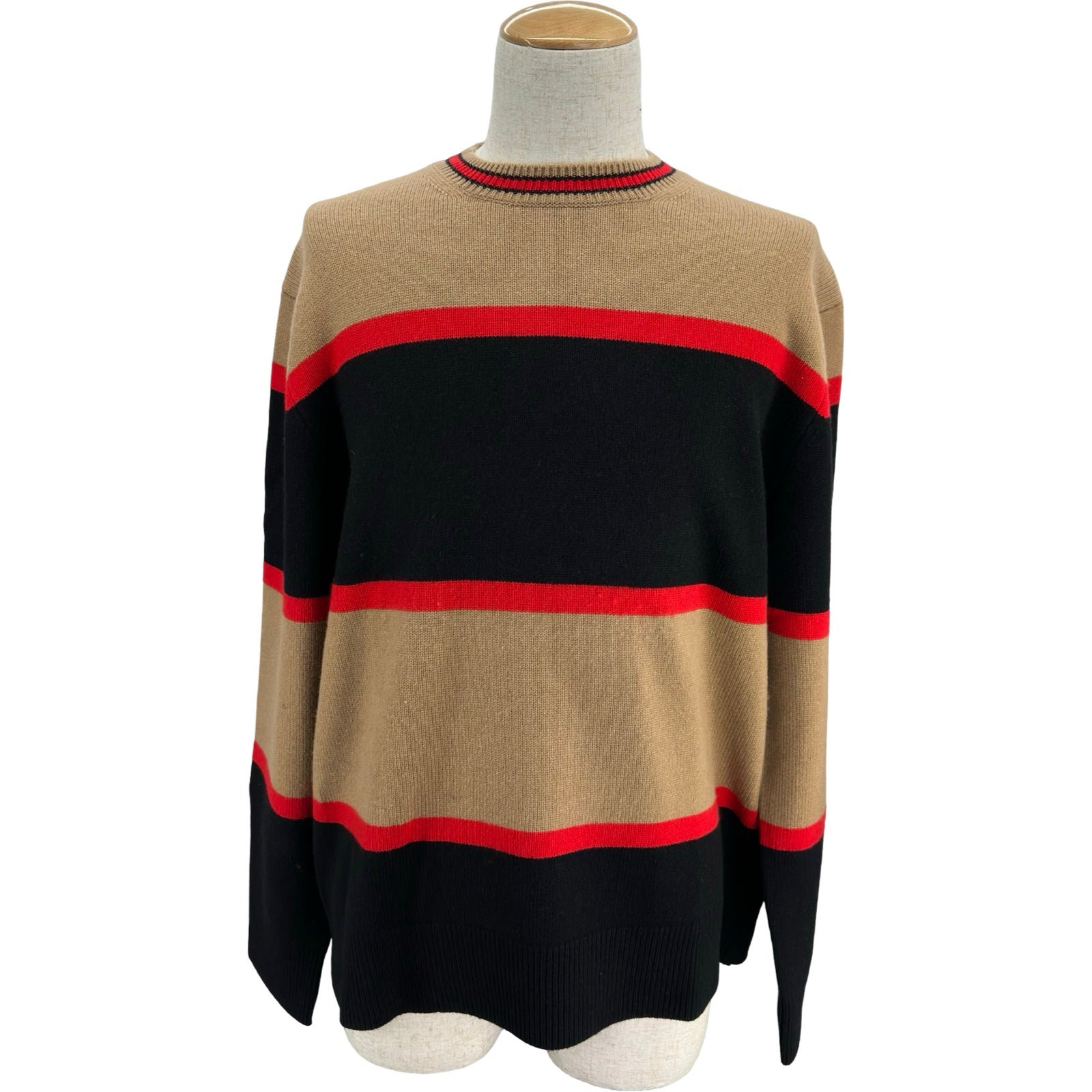 バーバリー BURBERRY ボーダーニットセーター 8035922 ブラック ウール 