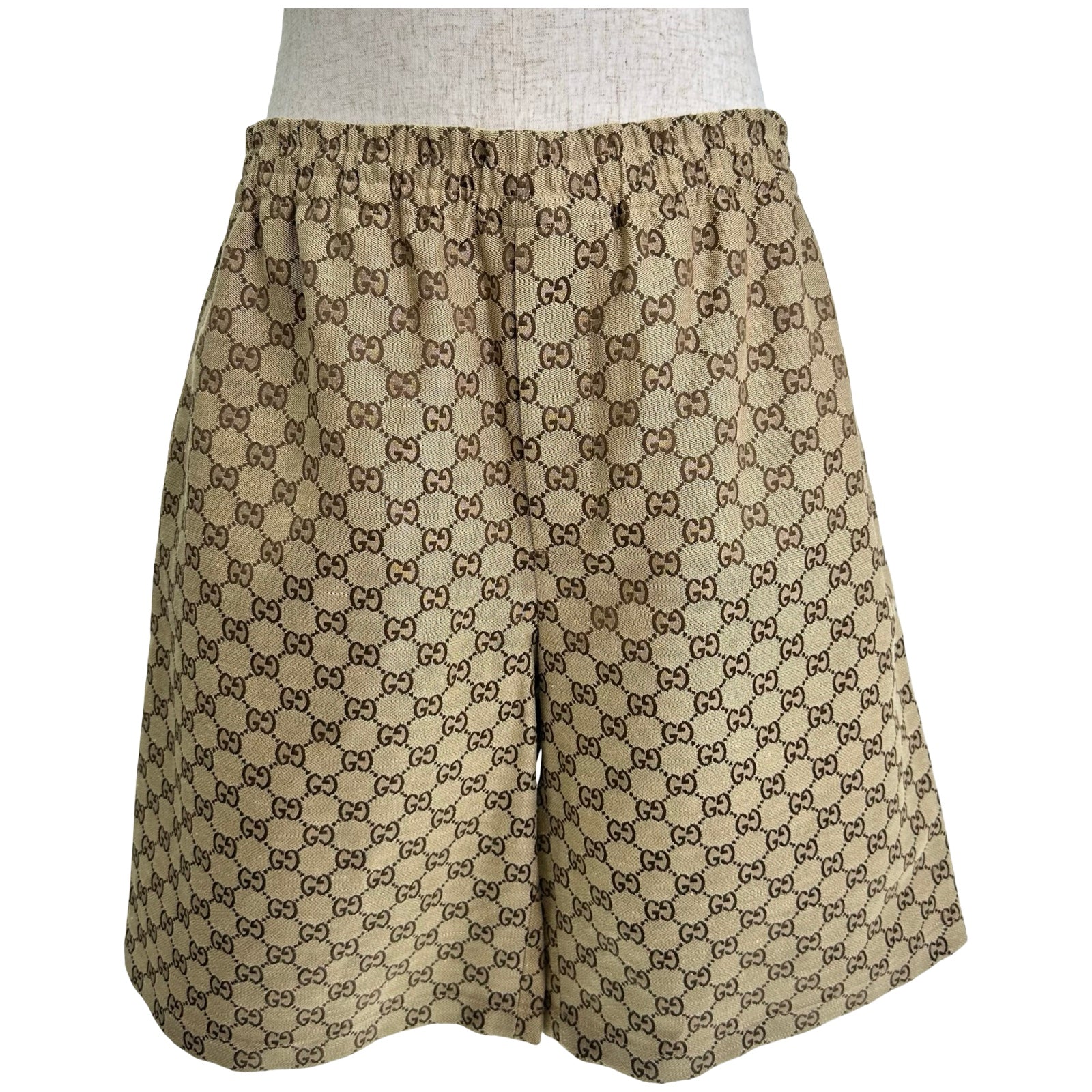 グッチ GUCCI GG総柄ハーフパンツ 742781 ベージュ ポリエステル