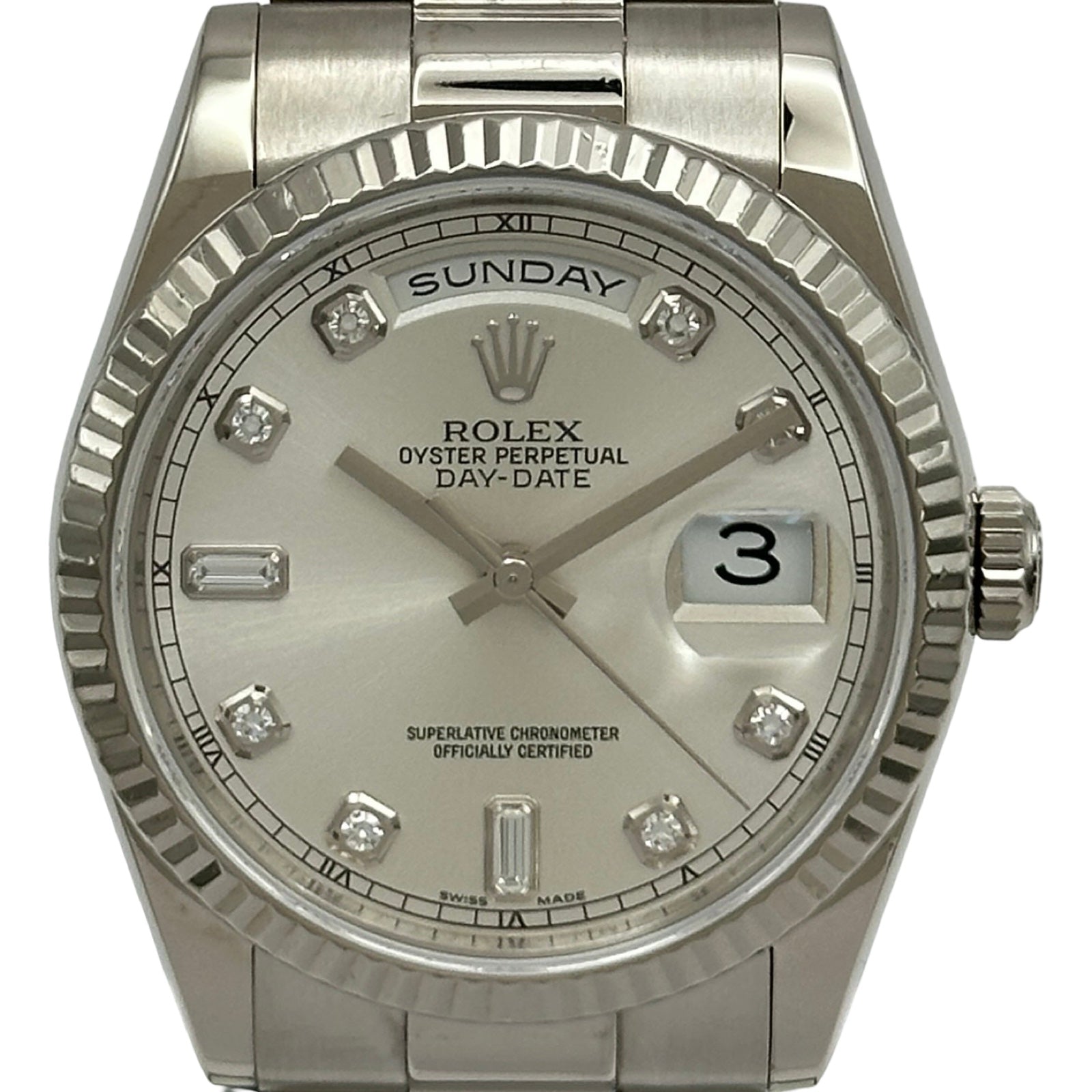 ロレックス ROLEX デイデイト 118239A シルバー ホワイトゴールド 自動 