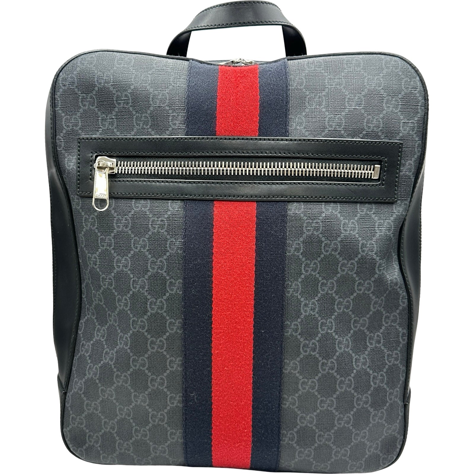 グッチ　シェリーライン　バックパック　リュック キャンバス　ユニセックス グッチ GUCCI シェリーライン リュック 478324 ブラック シルバー金具