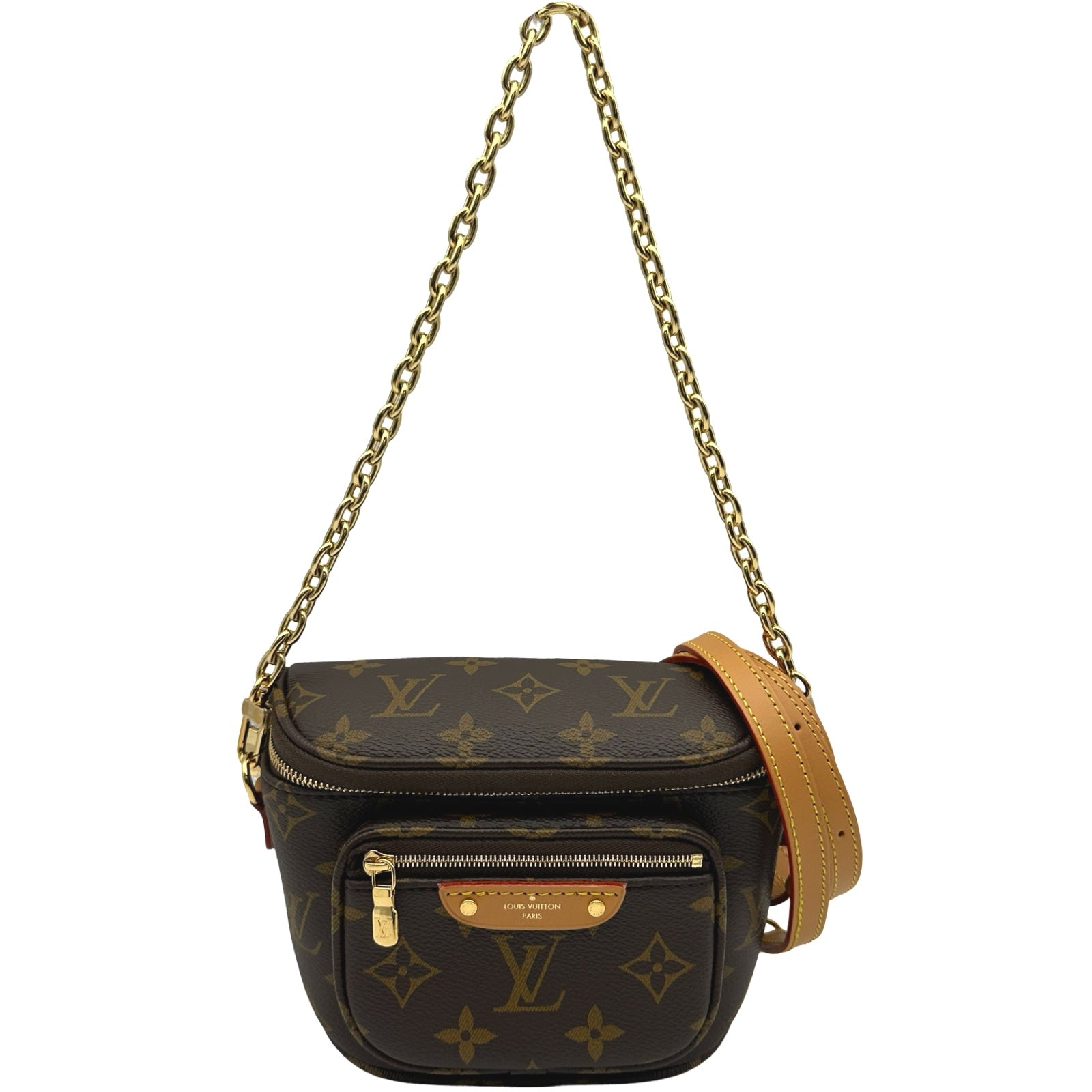 ルイ・ヴィトン LOUIS VUITTON ミニバムバッグ M82335 ブラウン ルイ・ヴィトン LOUIS VUITTON ミニバムバッグ M82335 ブラウン