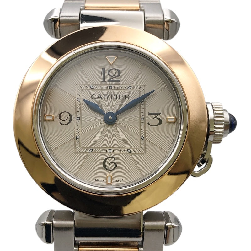 カルティエ Cartier パシャ　ドゥ　カルティエ W2PA0007 ホワイト ピンクゴールド/ステンレススチール レディース 腕時計 カルティエ Cartier パシャ ドゥ カルティエ W2PA0007 ホワイト ピンク