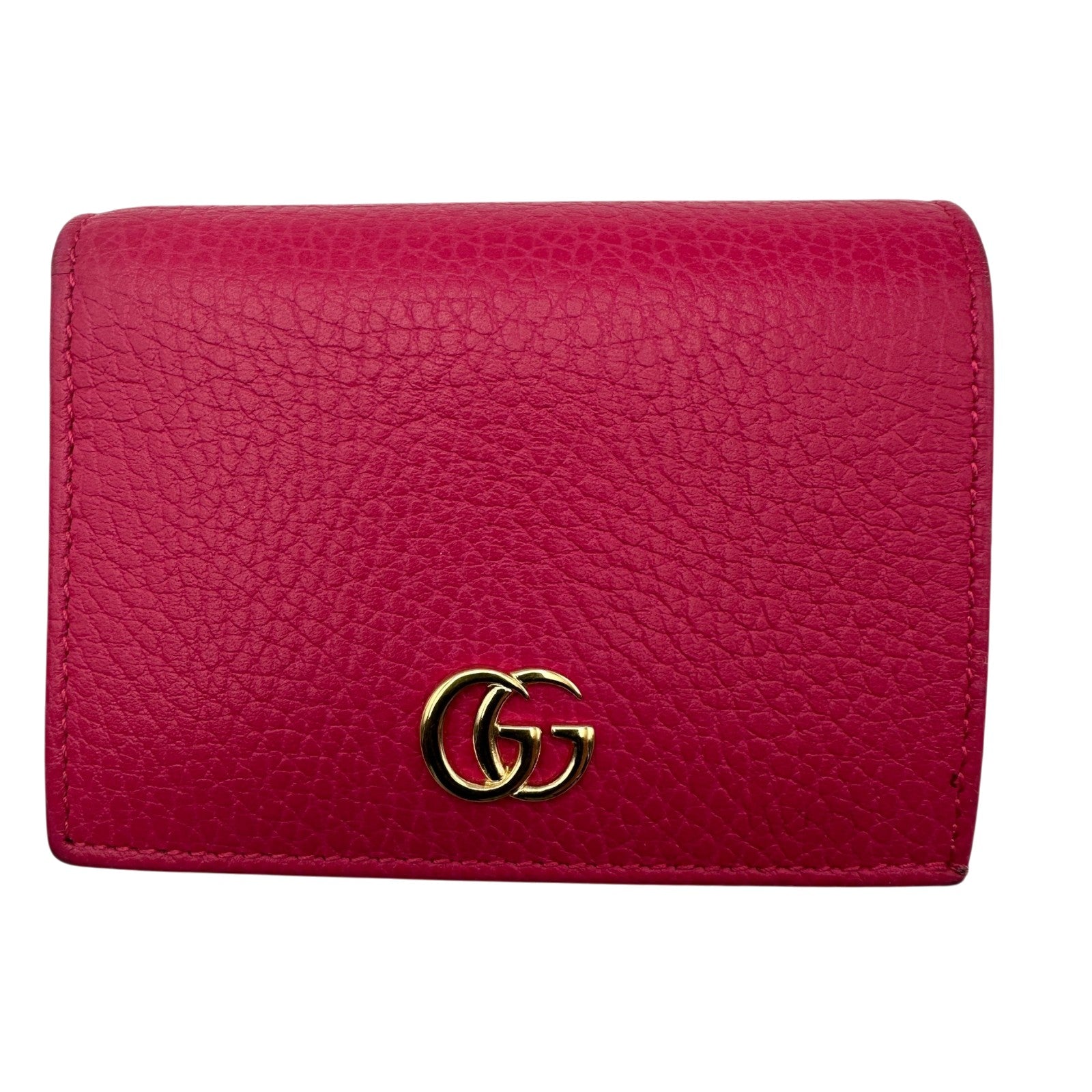 グッチ GUCCI ダブルGカードケースウォレット 456126 ピンク レザー レディース 二つ折り財布 グッチ GUCCI ダブルGカードケースウォレット 456126 ピンク レザー