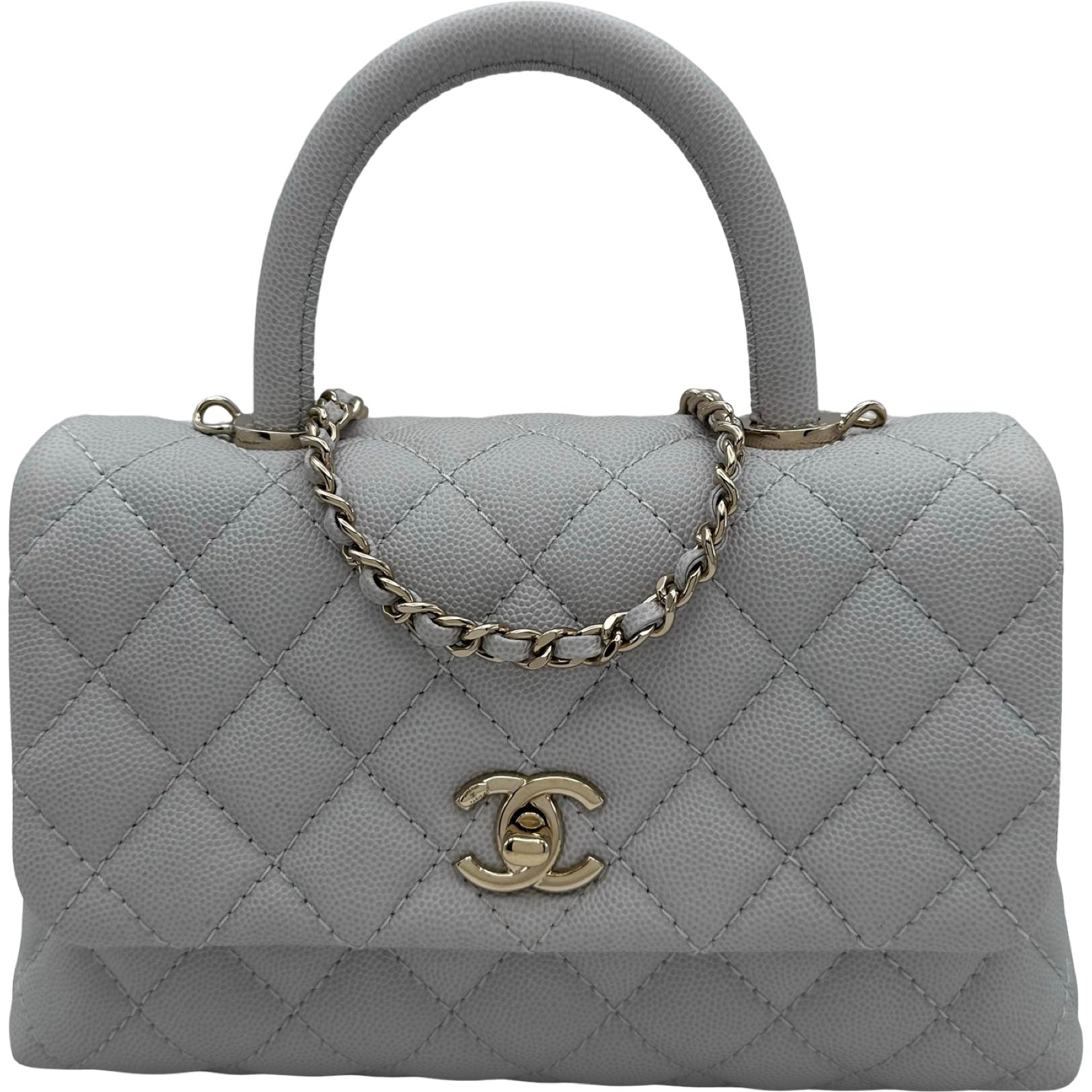 シャネル CHANEL ココハンドル XS A92990 27番台 グレー ゴールド金具 