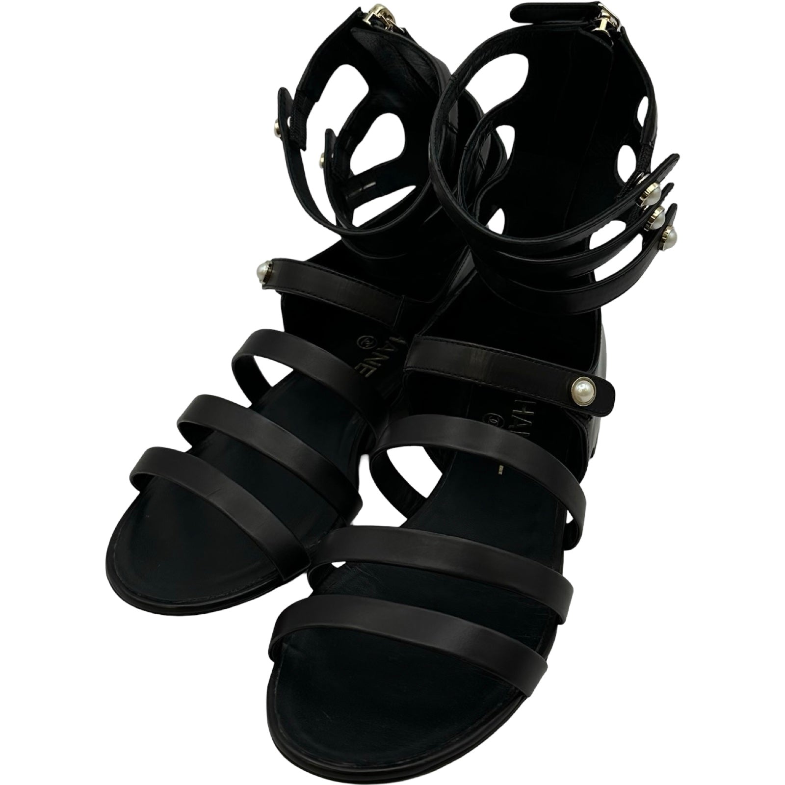 CHANEL シャネル ブラックストラップサンダル シャネル CHANEL ココ 
