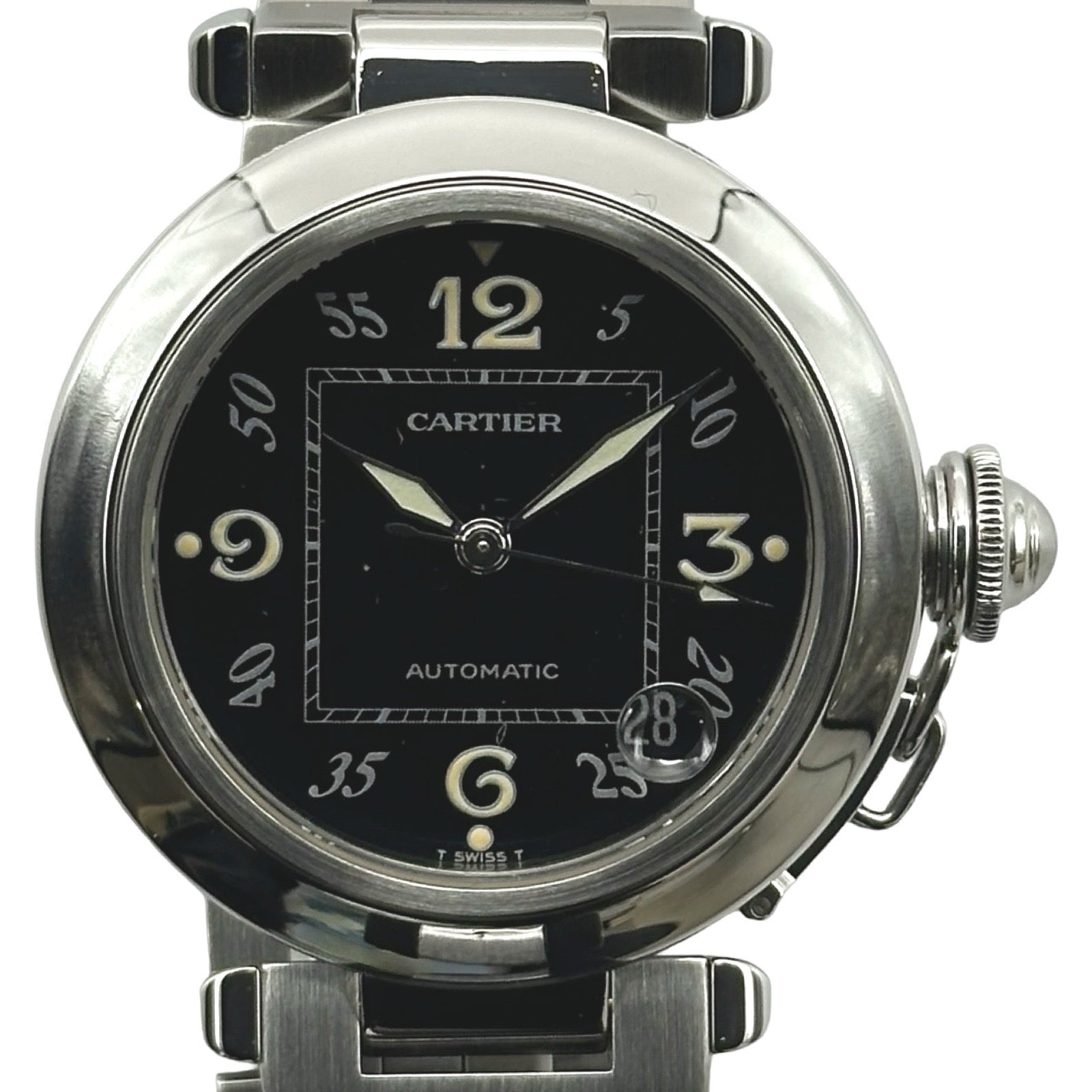 カルティエ Cartier パシャ C W31043M7 ブラック ステンレススチール 自動巻き ユニセックス 腕時計 カルティエ Cartier パシャC W31043M7 ブラック ステンレススチール