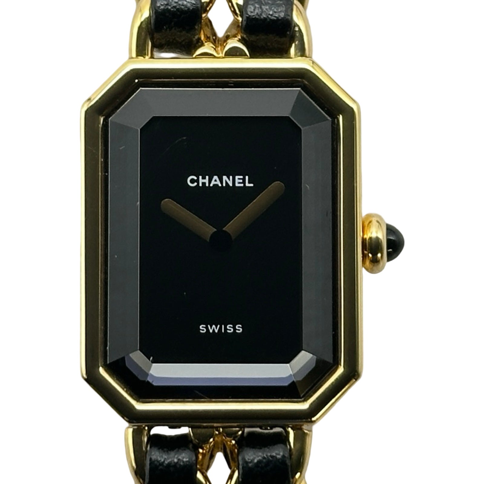 シャネル CHANEL プルミエール L H0001 ブラック ゴールドメッキ 