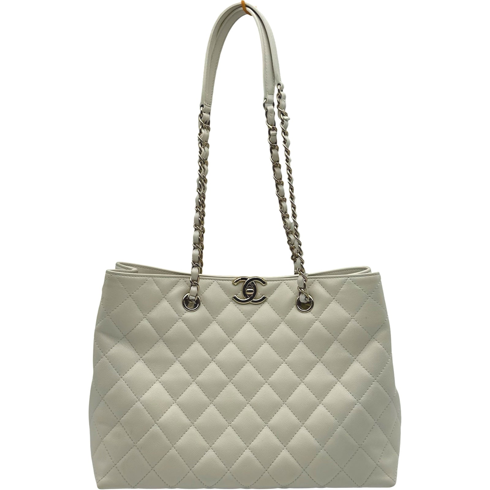 シャネル CHANEL マトラッセチェーントート ホワイト ゴールド シャネル CHANEL マトラッセチェーントート ホワイト ゴールド