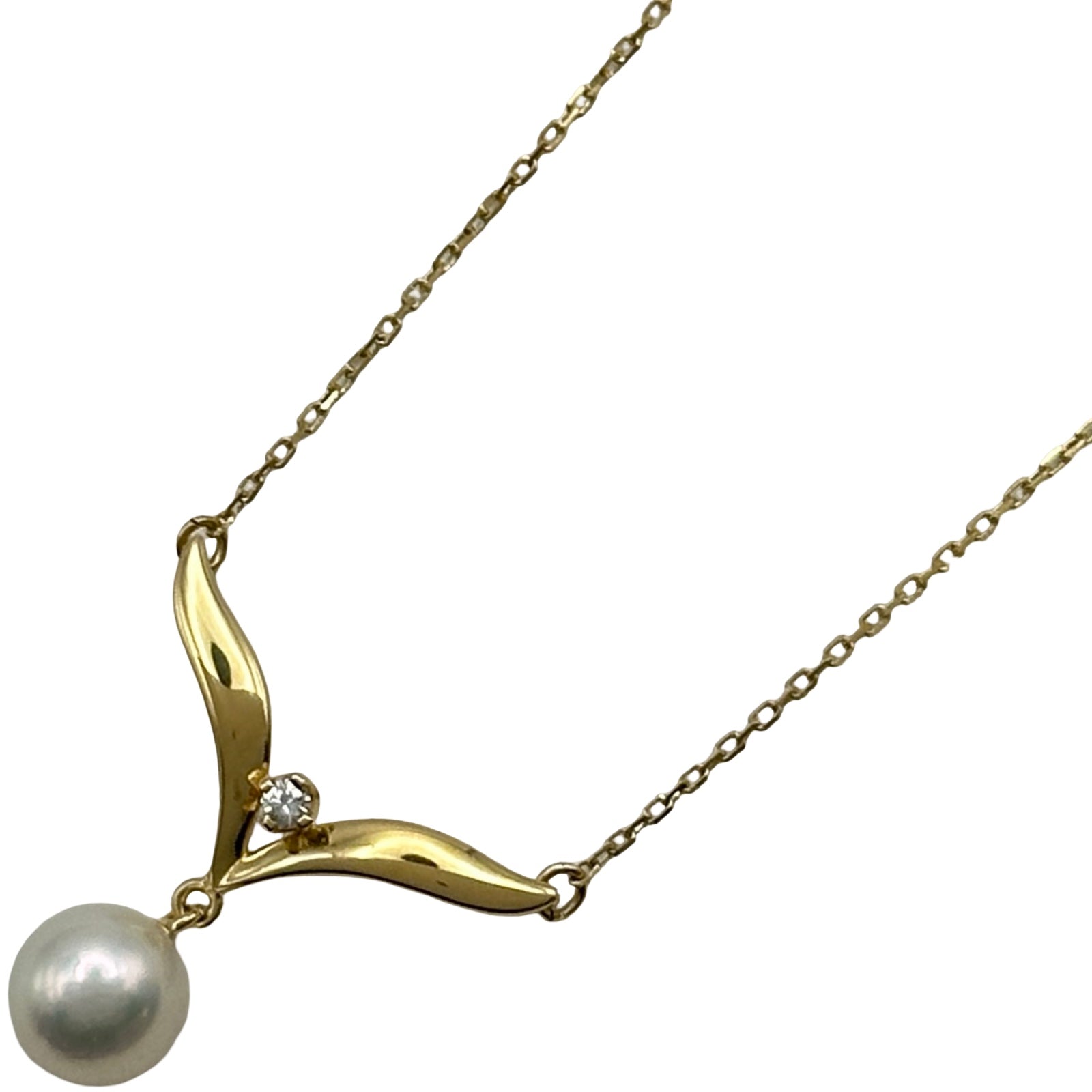 ミキモト MIKIMOTO ネックレス ホワイトゴールド K18 パール ミキモト