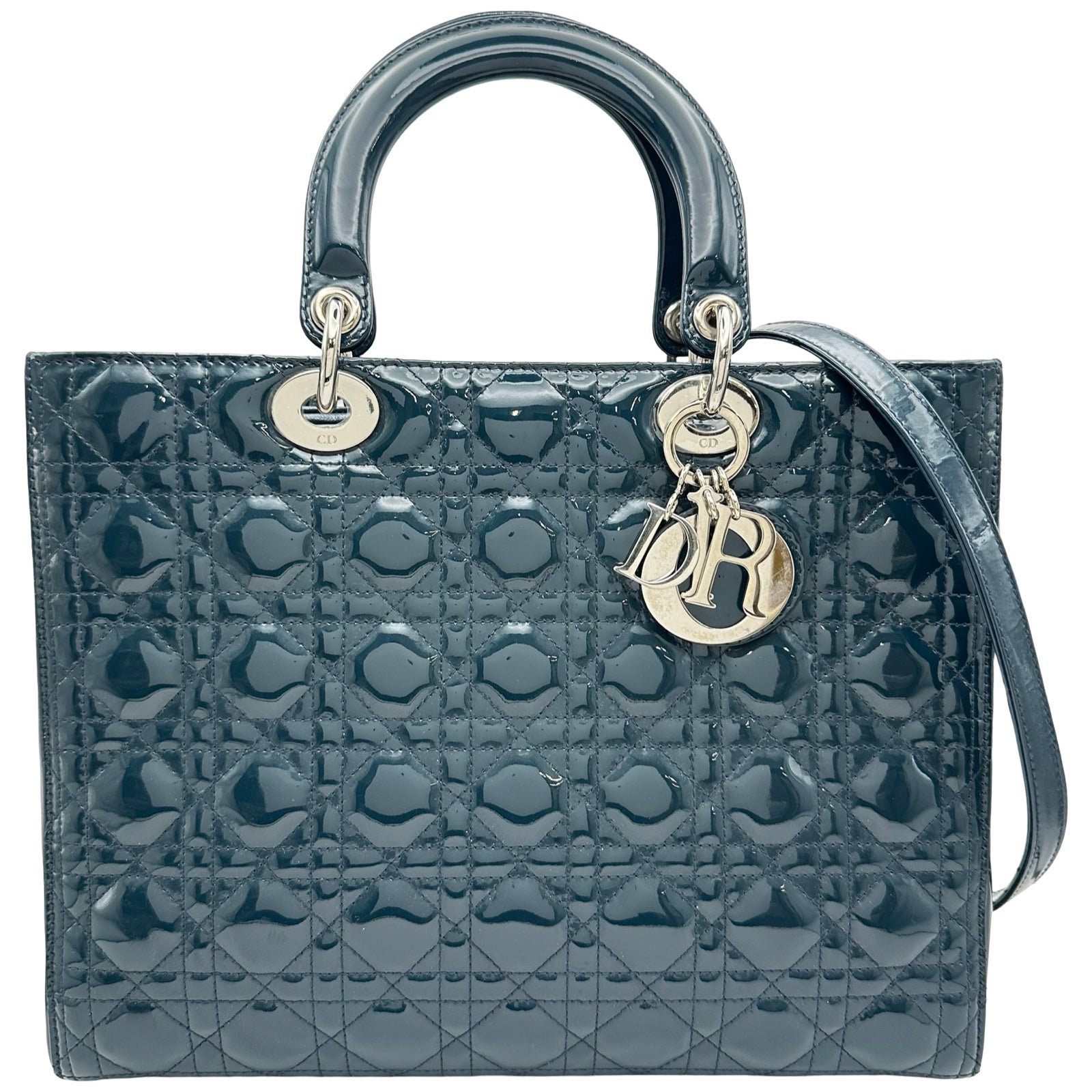 DIOR ディオール/DIOR OR DIOR CAROウオレット/カナージュラムスキン/メタリックゴールドトーン/S5039ONHN/ブランドバック/SAランク/94【中古】 クリスチャン・ディオール(Christian Dior) レディディオール(Lady