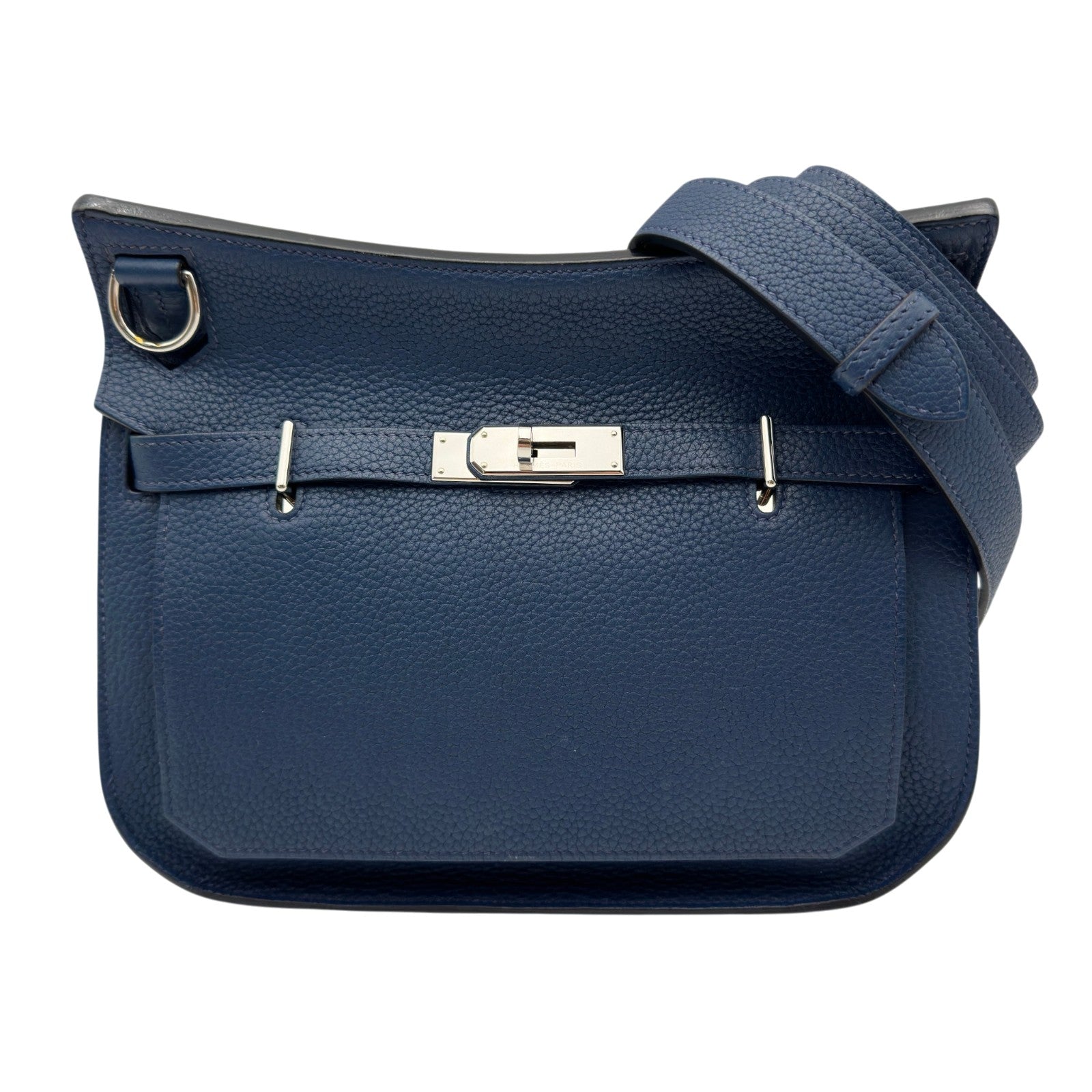 エルメス HERMES ジプシエール28 □N刻 ブルードマルト/シルバー金具