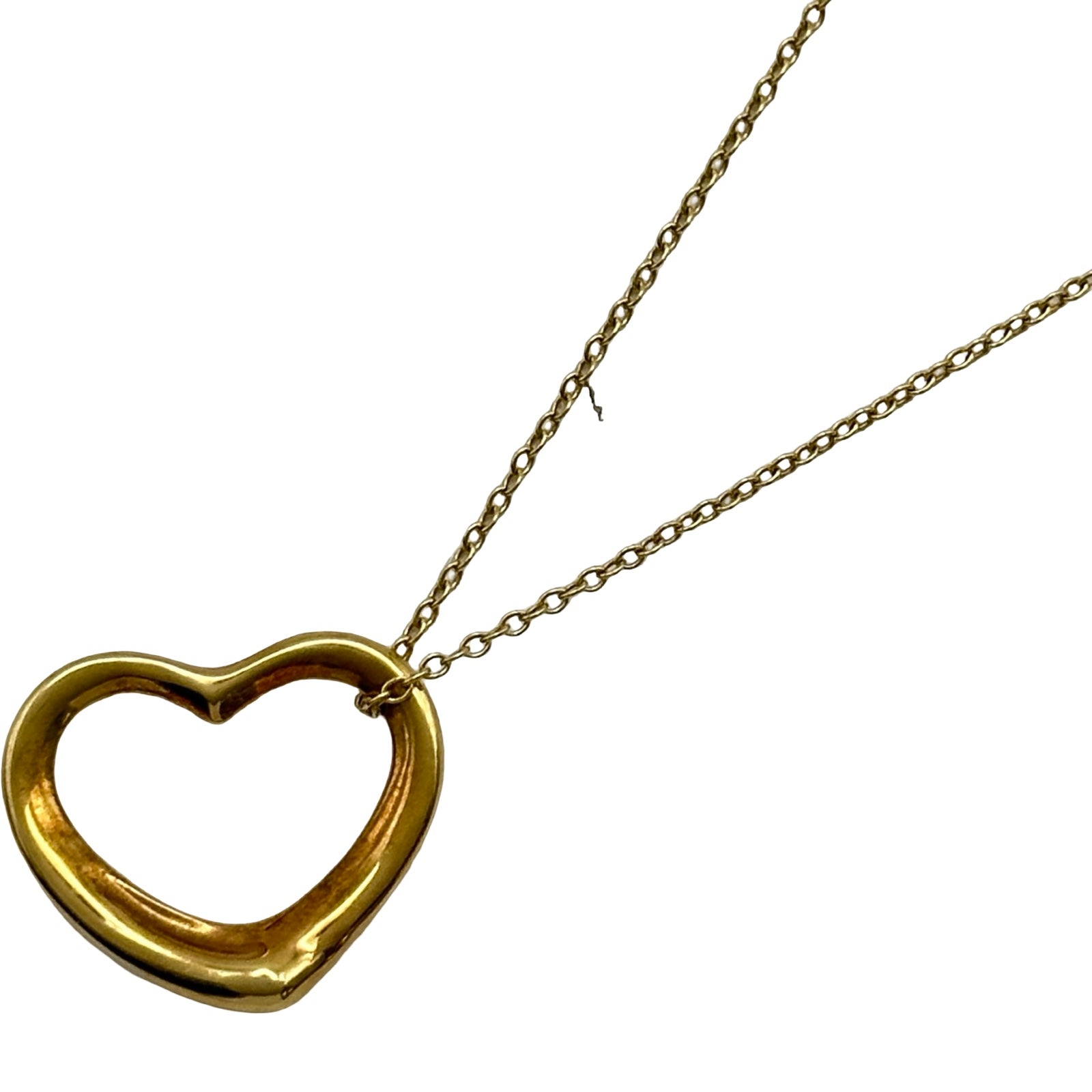 Tiffany & Co. ゴールドネックレス750 ティファニー TIFFANY＆CO オープンハートネックレス ゴールド 750