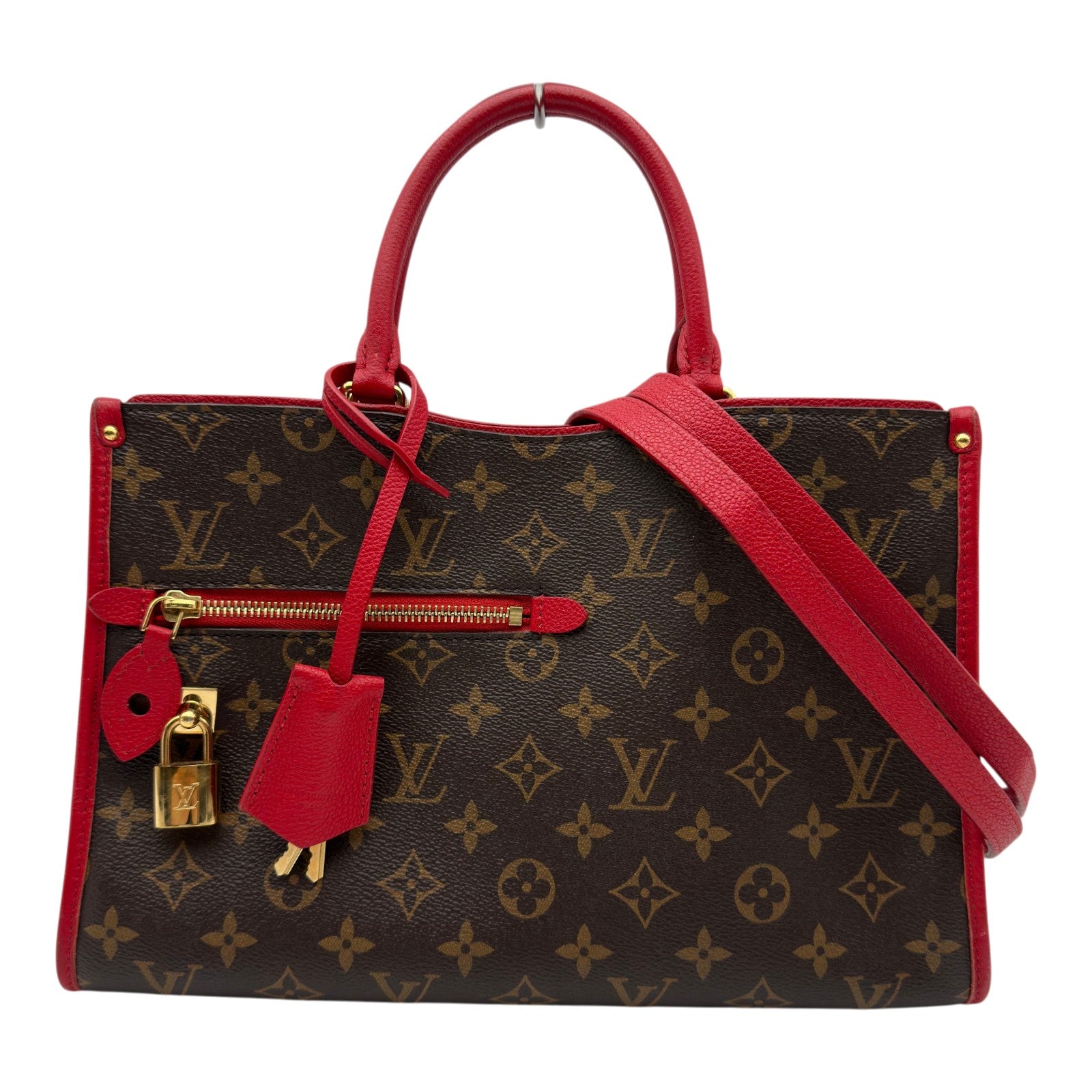 ルイ・ヴィトン LOUIS VUITTON ポパンクールPM M43433 ブラウン/レッド モノグラム/レザー レディース ショルダーバッグ ルイ・ヴィトン LOUIS VUITTON ポパンクールPM M43433 ブラウン/レッド