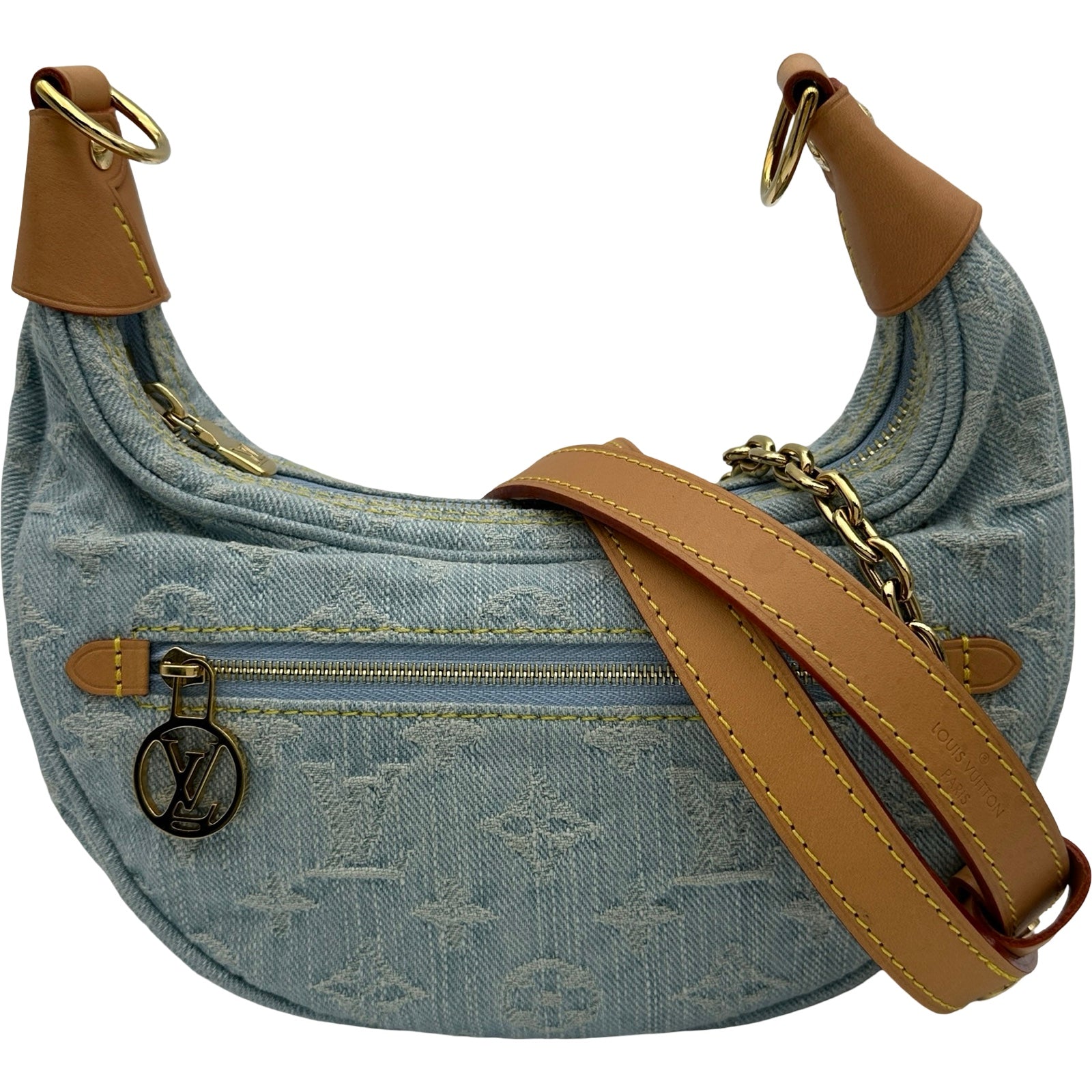 ルイ・ヴィトン LOUIS VUITTON ループ ショルダーバッグ バッグ デニム レザー モノグラム・デニム レディース ブルー系 M24846 【中古】 LOUIS VUITTON - ルイ・ヴィトン LOUIS VUITTON ループ ショルダー