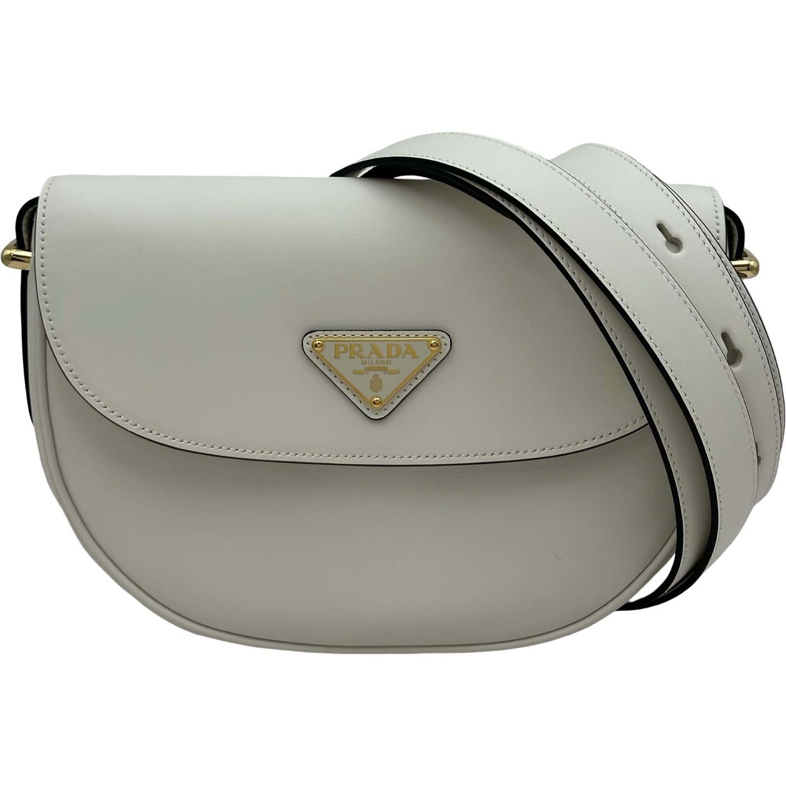 プラダ PRADA ショルダーバッグ ホワイト レザー レディース