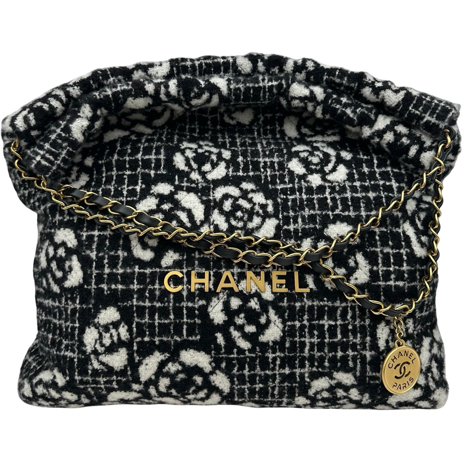 シャネル CHANEL CHANEL22 スモールバッグ AS3260 ブラック ゴールド