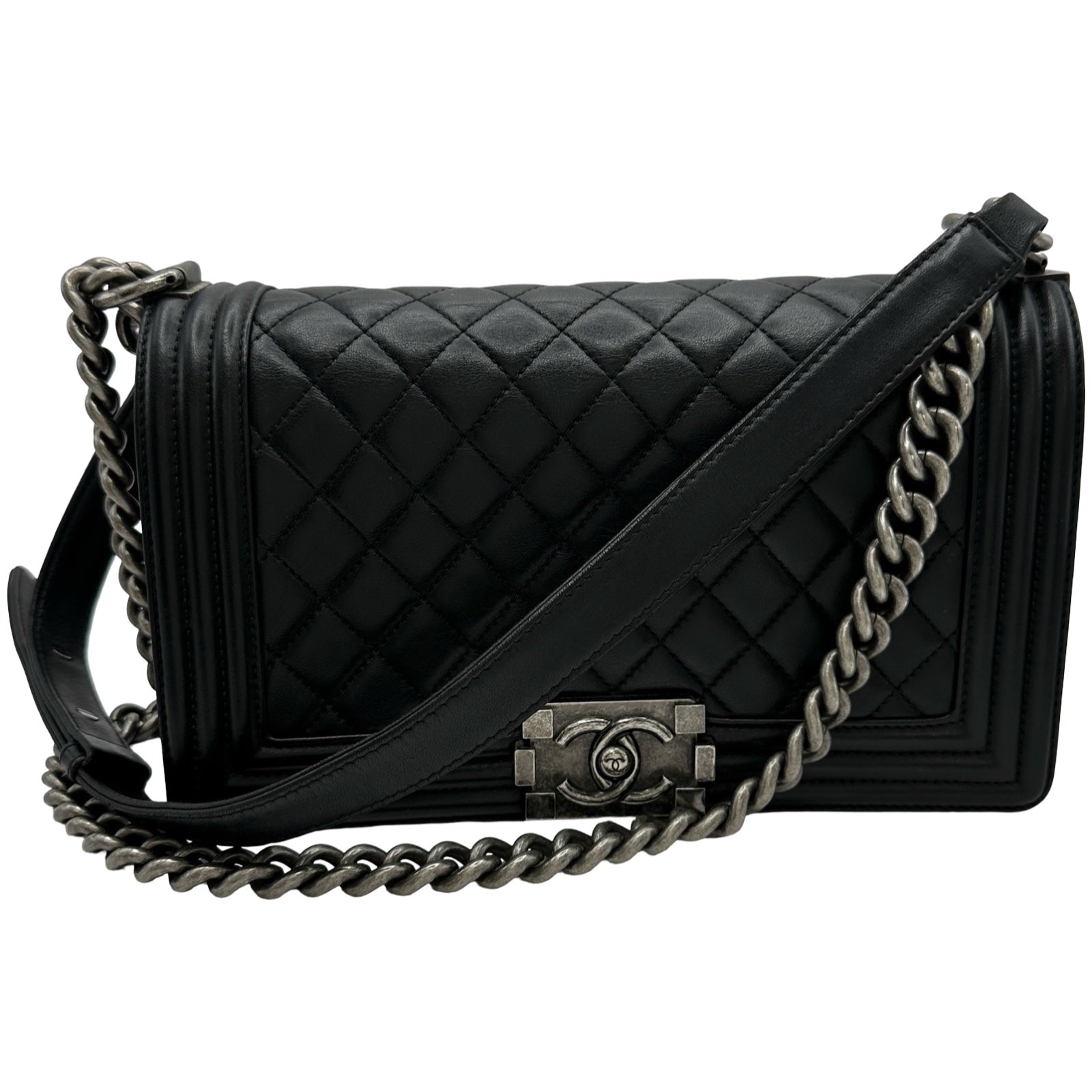 シャネル CHANEL ボーイシャネル25 A67086 23番台 ブラック シルバー