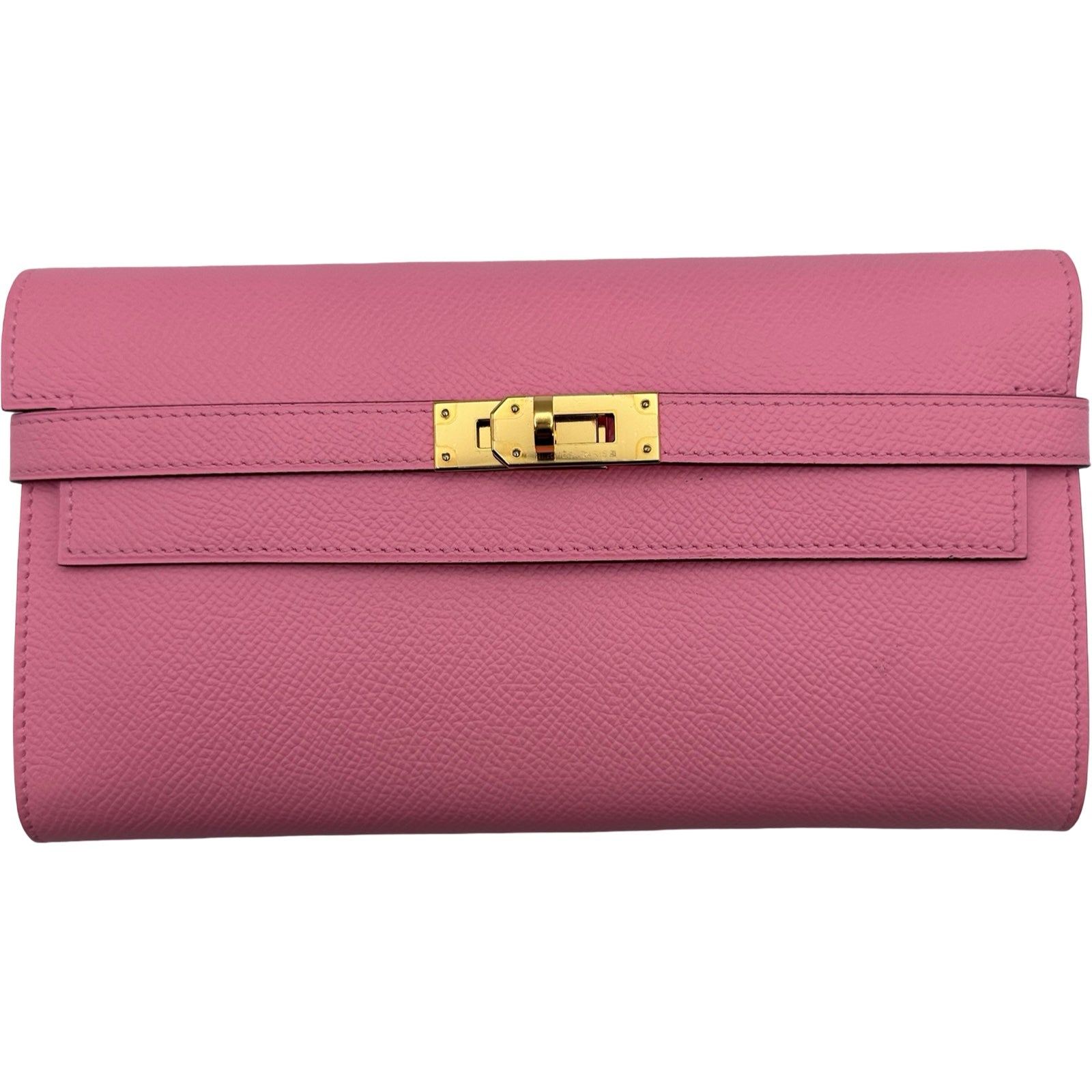 エルメス HERMES ケリーウォレット ケリーウォレットロング 財布 長財布 ロングウォレット エプソン ゴールド Gold ブラウン brown 茶 シルバー金具 ヴォーエプソン Kelly ほぼ新品 エルメス HERMES ケリーウォレット ロング 二つ折り長