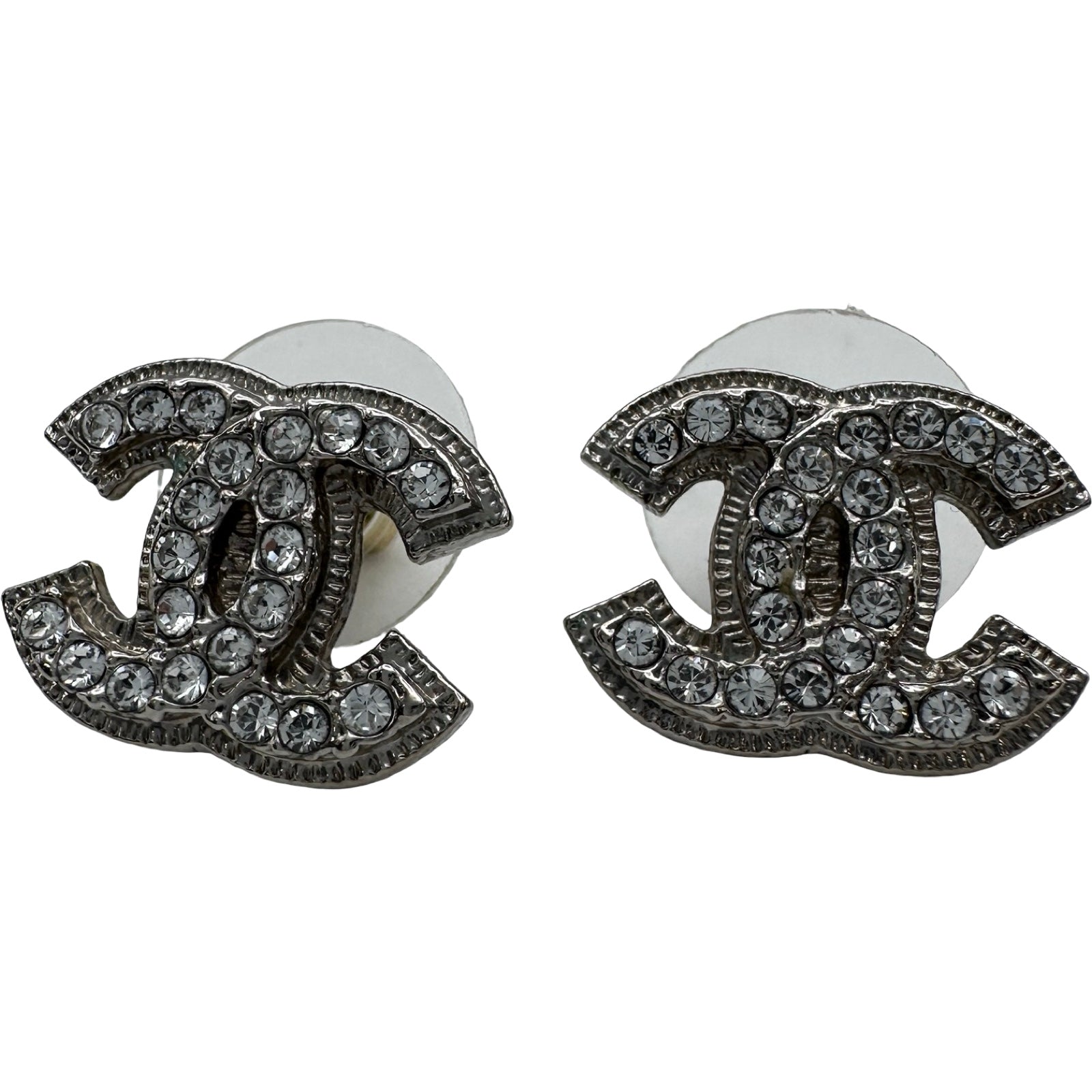 シャネル　CHANEL　ピアス　ココマーク　ラインストーン　シルバー　美品 CHANEL（シャネル） ココマーク ラインストーン ピアス メタル アクセサリー