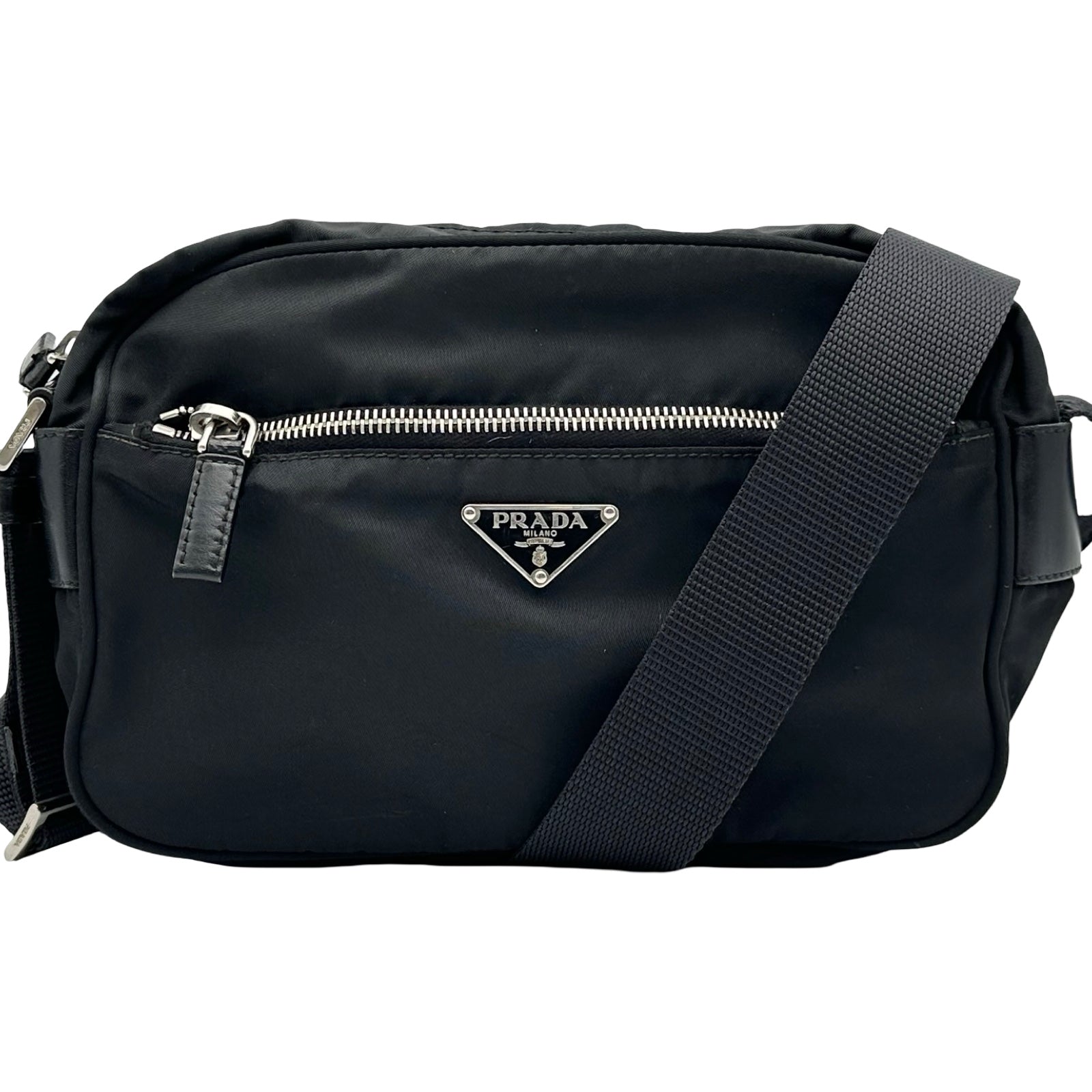 PRADA プラダ ショルダーバッグ ブラック ナイロン 三角ロゴプレート