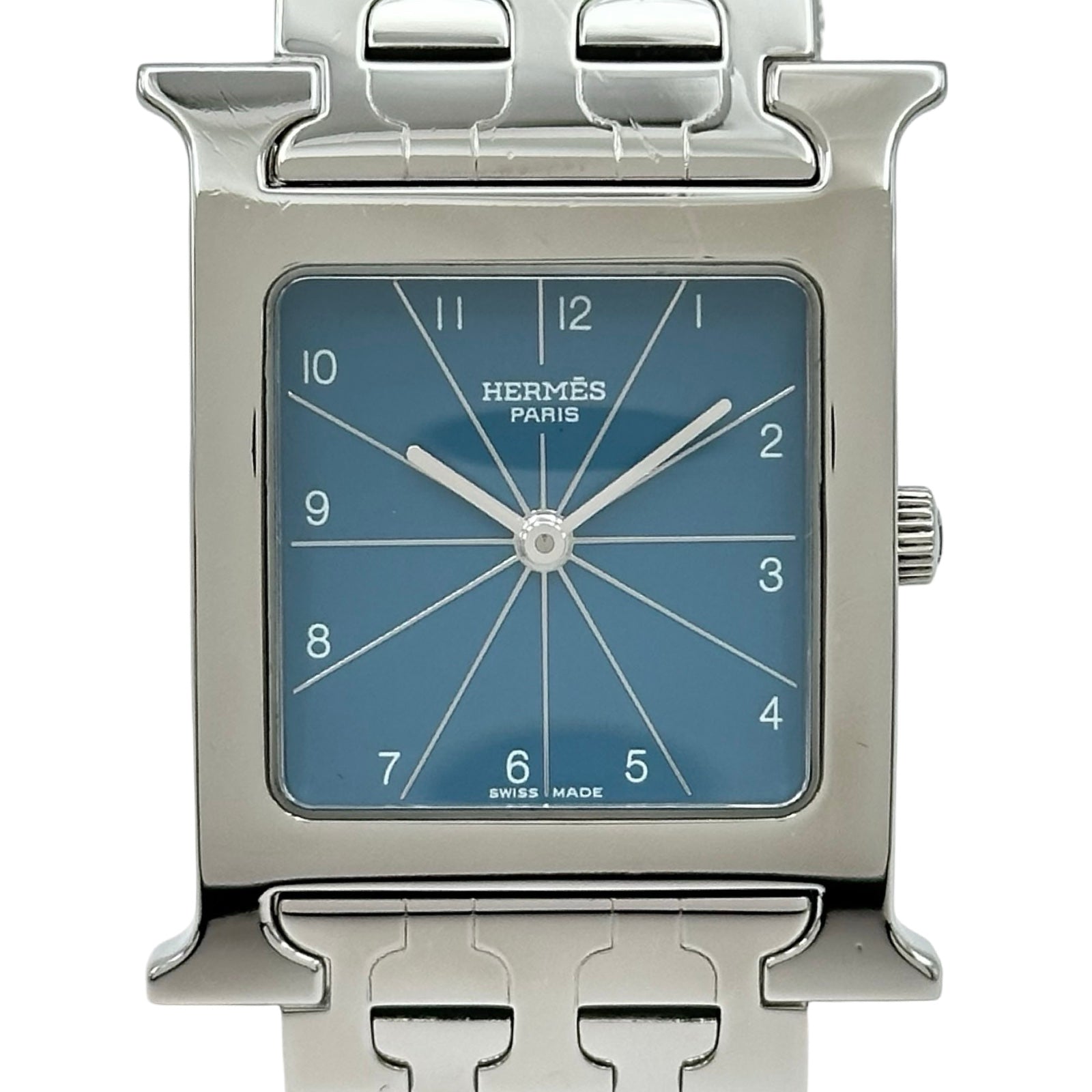 エルメス HERMES Hウォッチ HH1.510 ブルー ステンレススチール