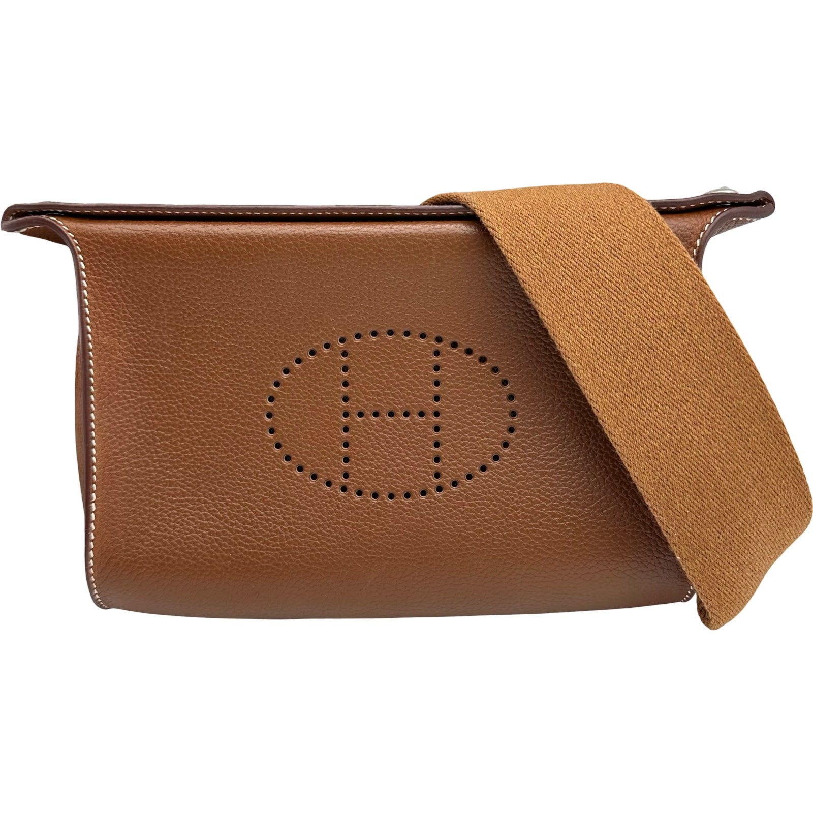エルメス HERMES ヴィドポッシュ W刻印 ブラウン シルバー金具