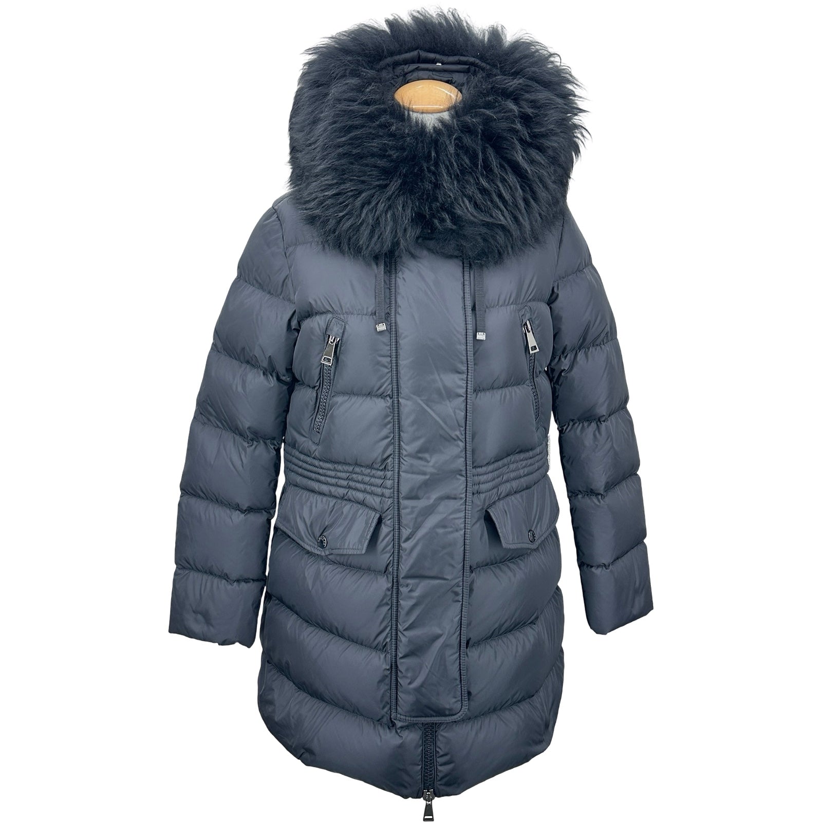モンクレール MONCLER APHROTI ファー付ダウンコート ブラック