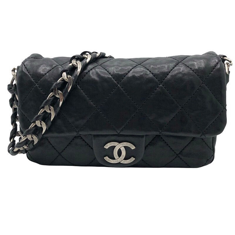 シャネル CHANEL マトラッセチェーンショルダー ブラック/シルバー金具 ...