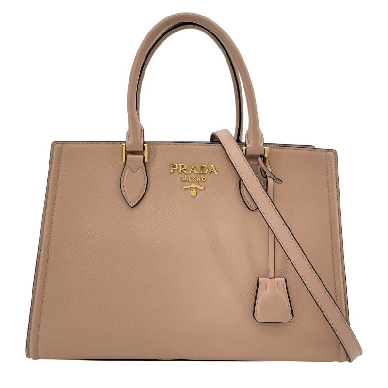プラダ PRADA サフィアーノ2WAYバッグ 1BA228 ピンクベージュ