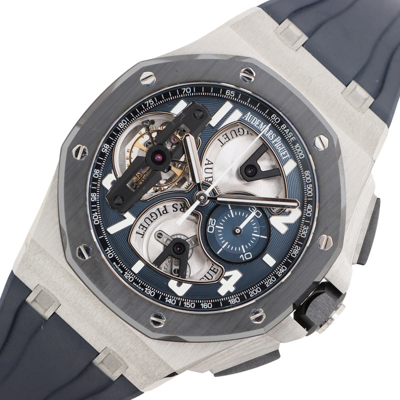 オーデマ・ピゲ AUDEMARS PIGUET ロイヤルオークオフショア トゥールビヨン 26388PO.OO.D027CA.01 Pt95 |  中古ブランドリユースショップ OKURA(おお蔵)