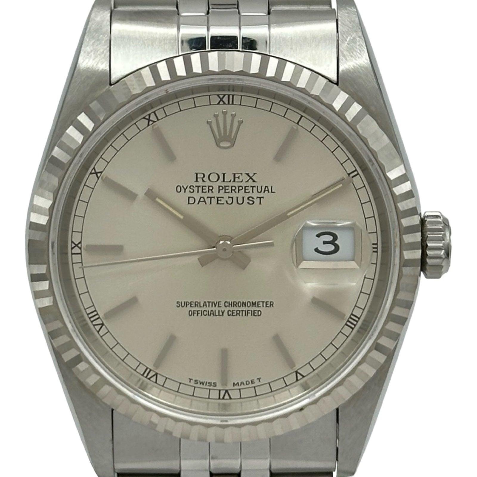 ロレックス ROLEX デイトジャスト 16234 シルバー ホワイトゴールド