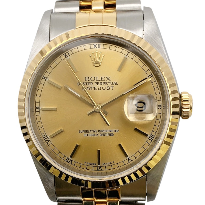 ロレックス ROLEX デイトジャスト 16233 ゴールド K18/SS メンズ  