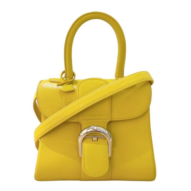 デルヴォー DELVAUX ブリヨン ミニ イエロー シルバー金具 カーフレザー レディース ハンドバッグ | 中古ブランドリユースショップ  OKURA(おお蔵)