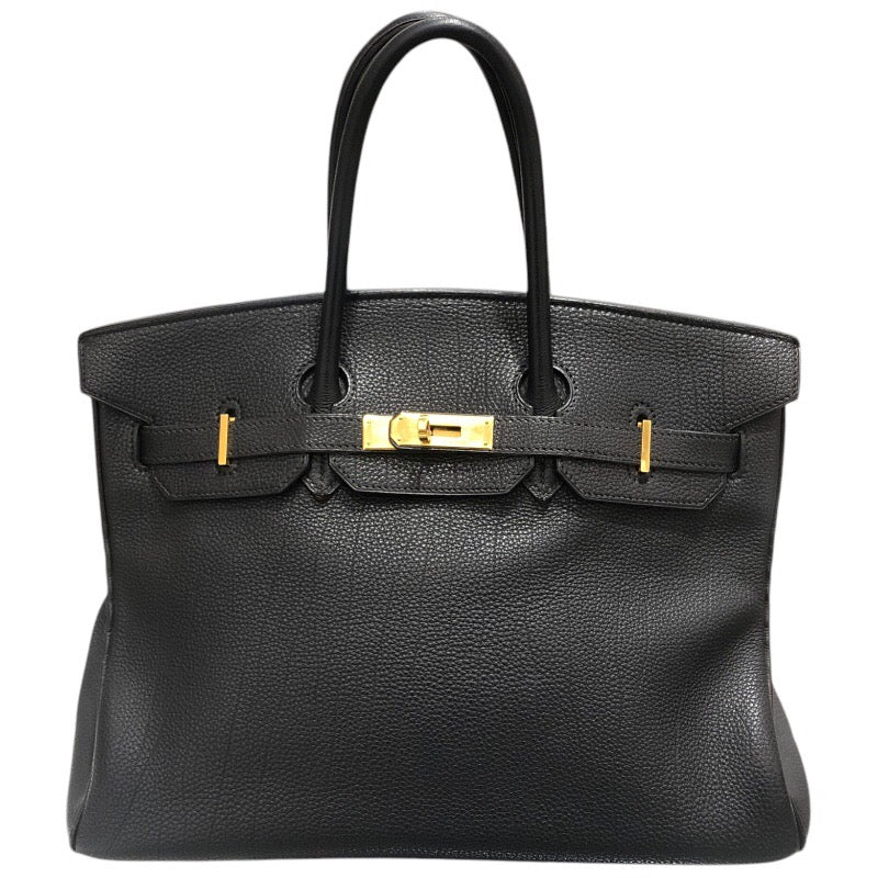 エルメス HERMES バーキン35 □F刻 ブラック ゴールド金具 トゴ