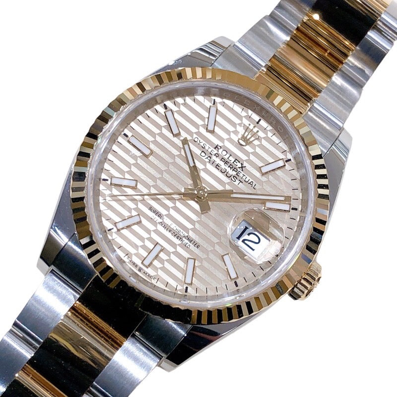 ロレックス ROLEX デイトジャスト36 フルーテッドモチーフ　ジュビリー 126233 K18YG/SS 自動巻き メンズ 腕時計