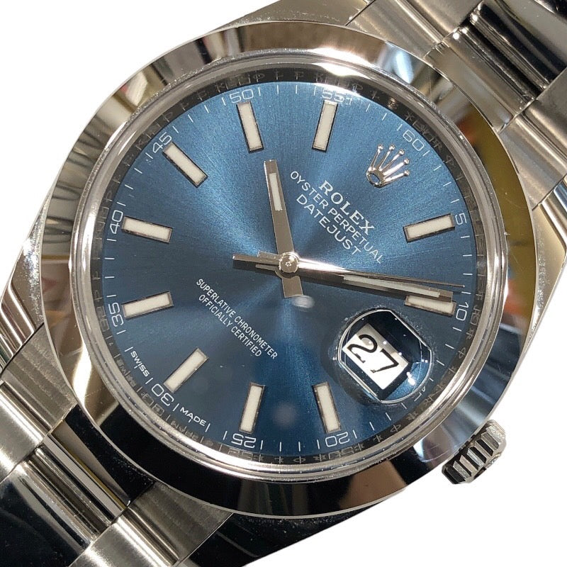 ロレックス ROLEX デイトジャスト41 126300 ブルー ステンレススチール メンズ 腕時計 | 中古ブランドリユースショップ  OKURA(おお蔵)