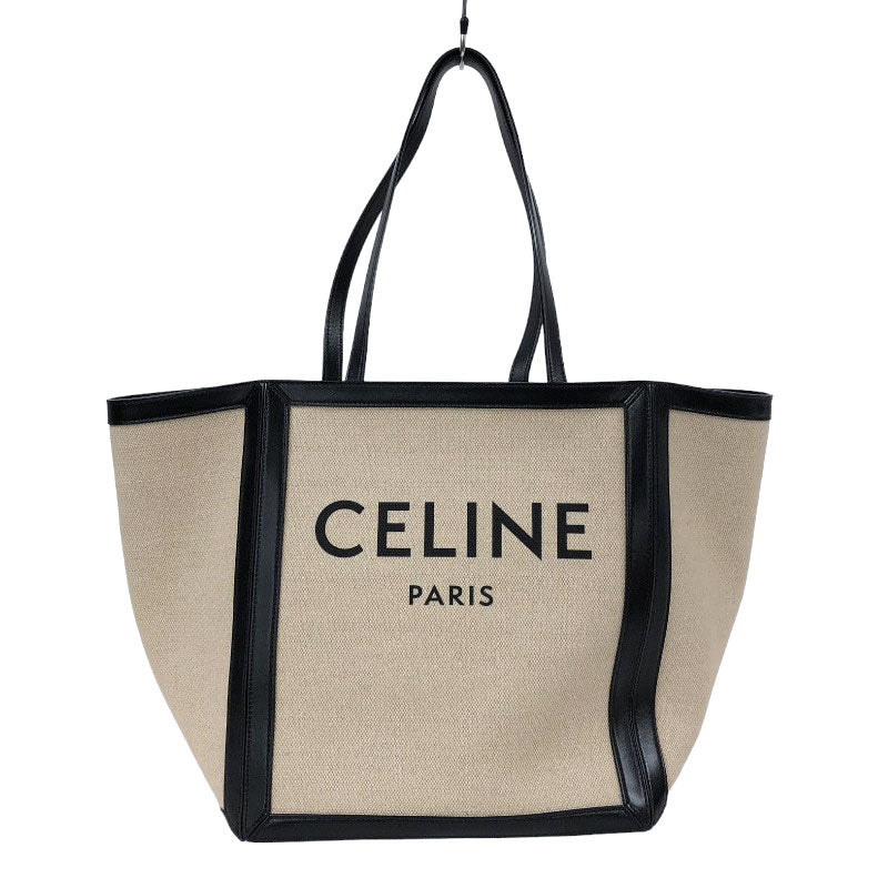 セリーヌ CELINE ラージ スクエア カバ 19753-2DPD ベージュ・ブラック キャンバス・カーフ レディース トートバッグ