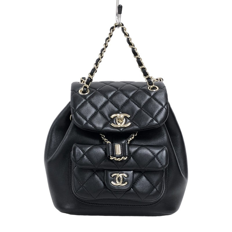 シャネル CHANEL マトラッセ チェーンリュック AS2908 ブラック