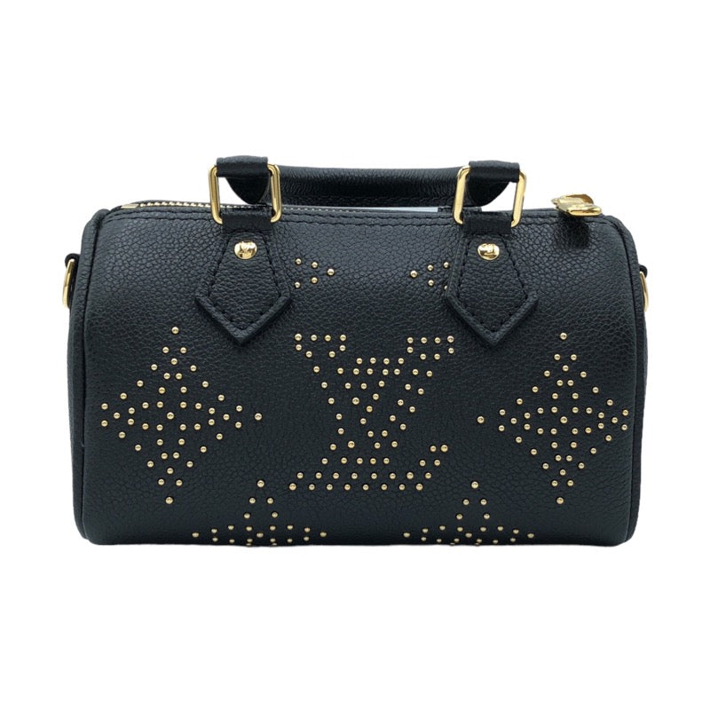 ルイ・ヴィトン LOUIS VUITTON ナノ・スピーディ M46745 ブラック GD  