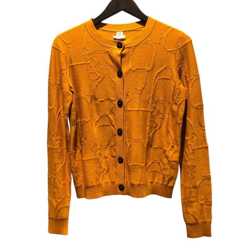 エルメス HERMES セリエボタンニットカーディガン カシミヤ レディース 